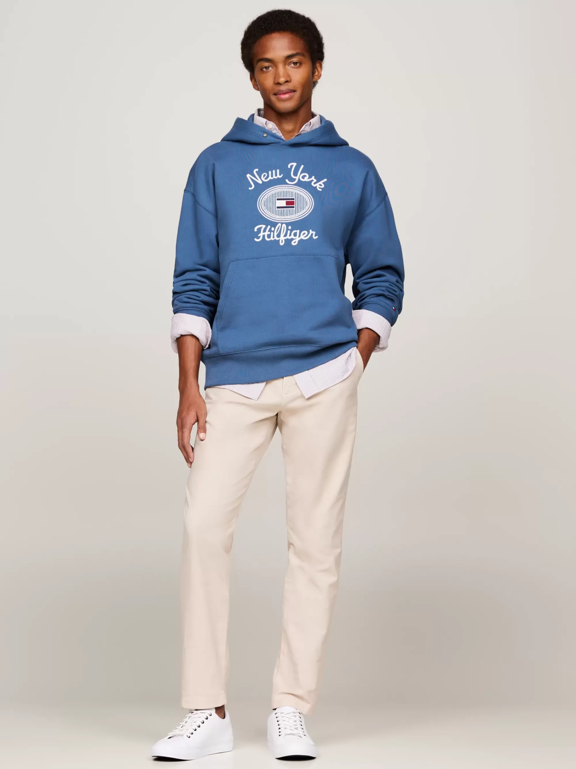 Sweatshirts & Hoodies*Tommy Hilfiger Hoodie Met Geborduurd Logo AEGEAN SEA