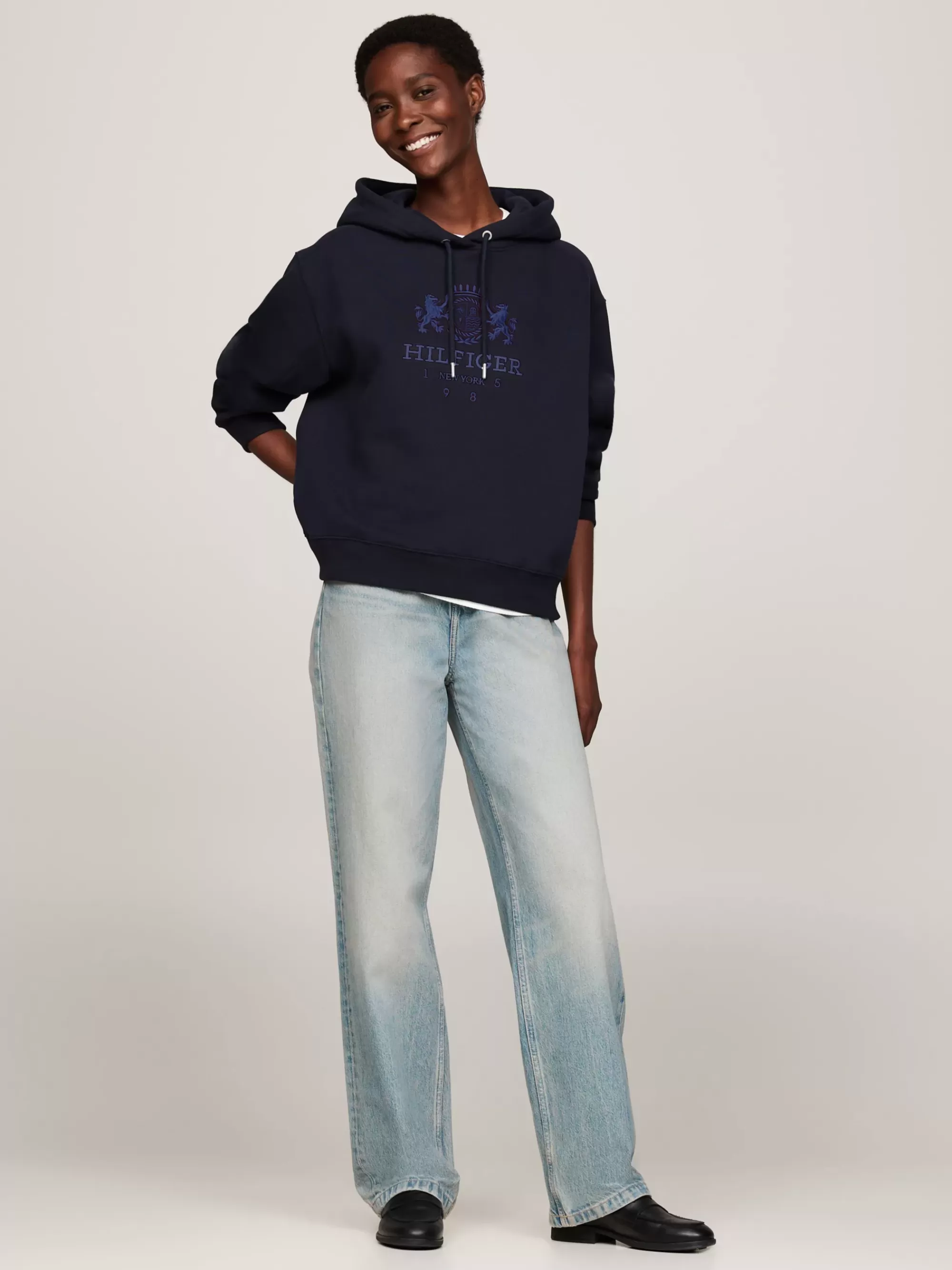 Sweatshirts & Hoodies*Tommy Hilfiger Hoodie Met Geborduurd Logo DESERT SKY
