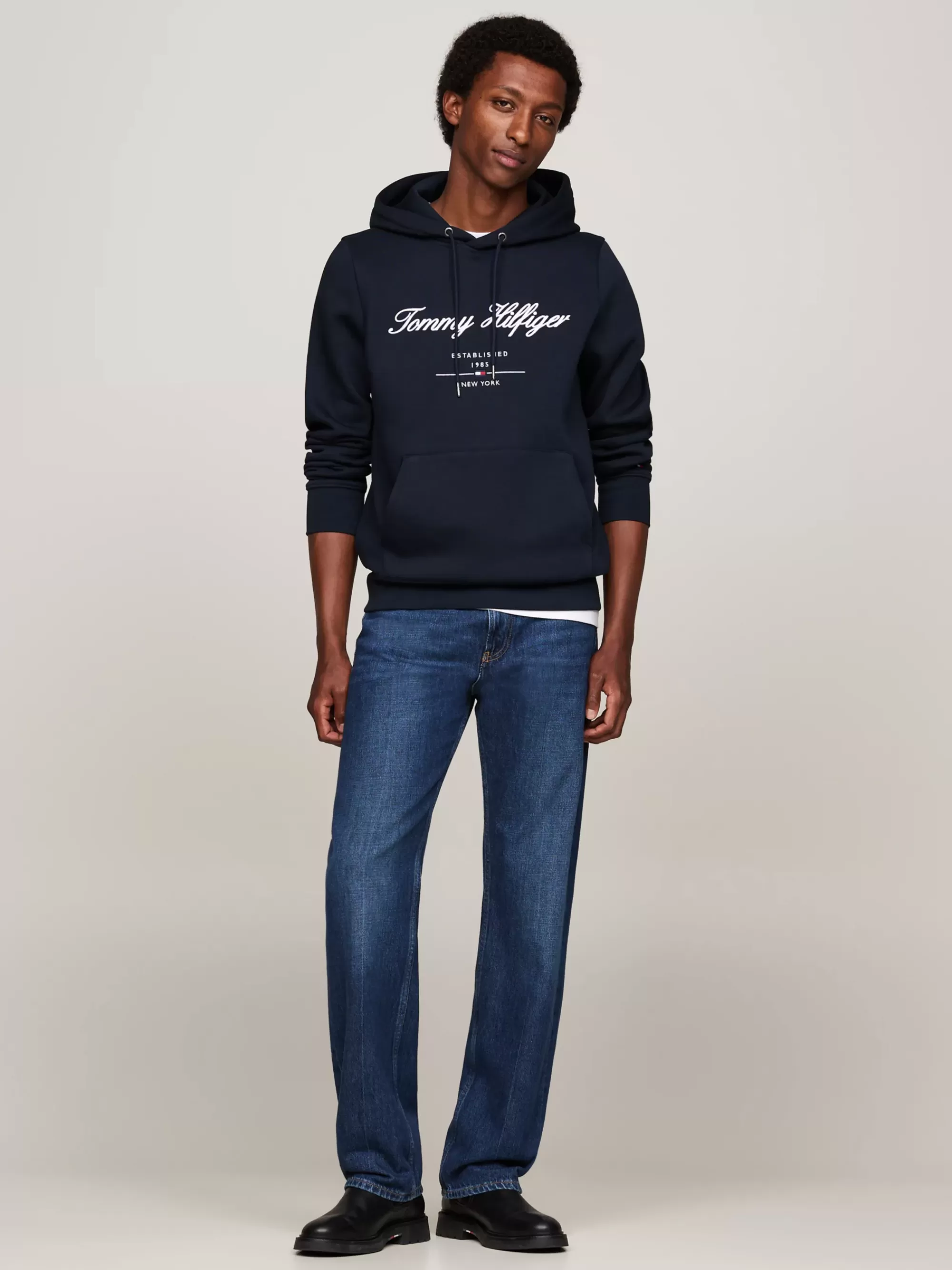 Sweatshirts & Hoodies*Tommy Hilfiger Hoodie Met Geborduurd Scriptlogo DESERT SKY