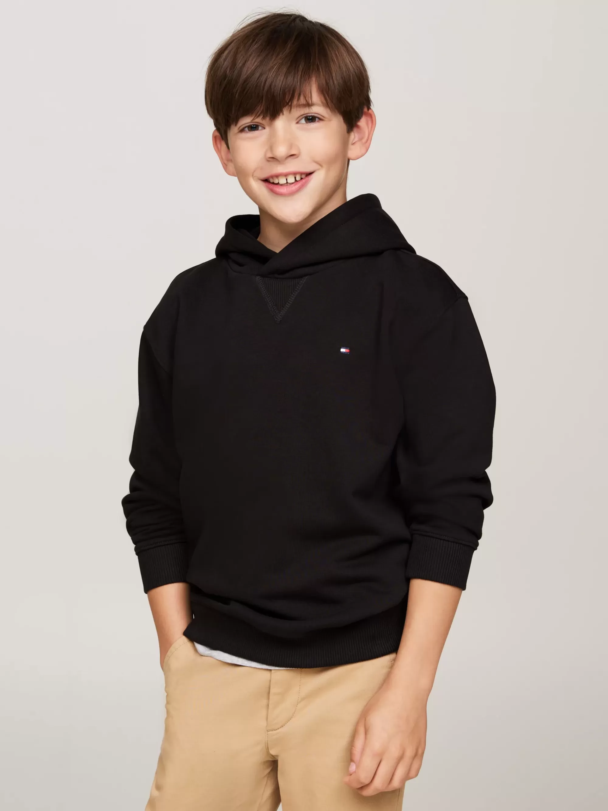 Sweatshirts & Hoodies | Sweatshirts & Hoodies*Tommy Hilfiger Hoodie Met Geborduurde Vlag BLACK