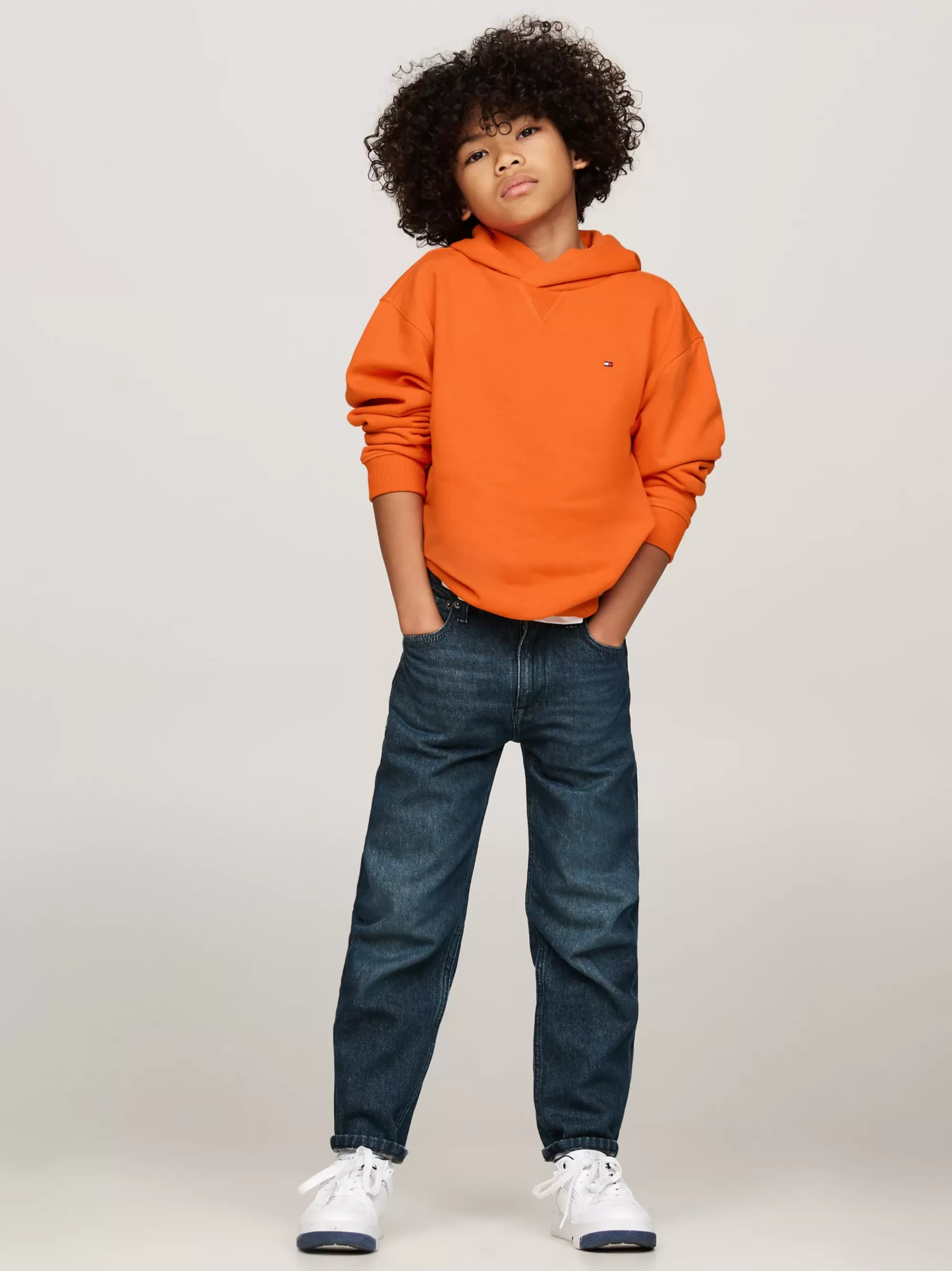 Sweatshirts & Hoodies | Sweatshirts & Hoodies*Tommy Hilfiger Hoodie Met Geborduurde Vlag ORANGE THUNDER