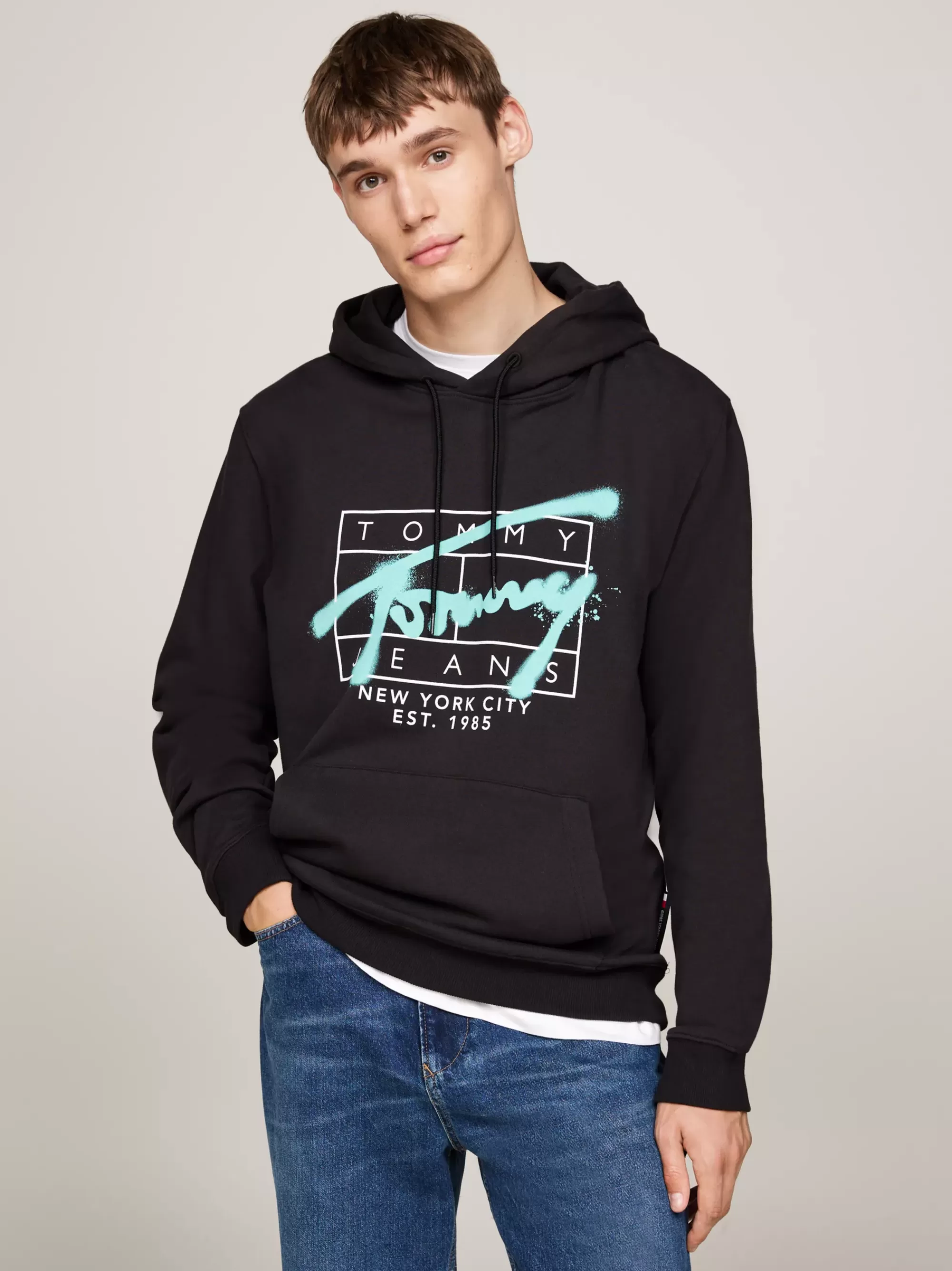 Sweatshirts & Hoodies*Tommy Hilfiger Hoodie Met Graffiti-logo BLACK
