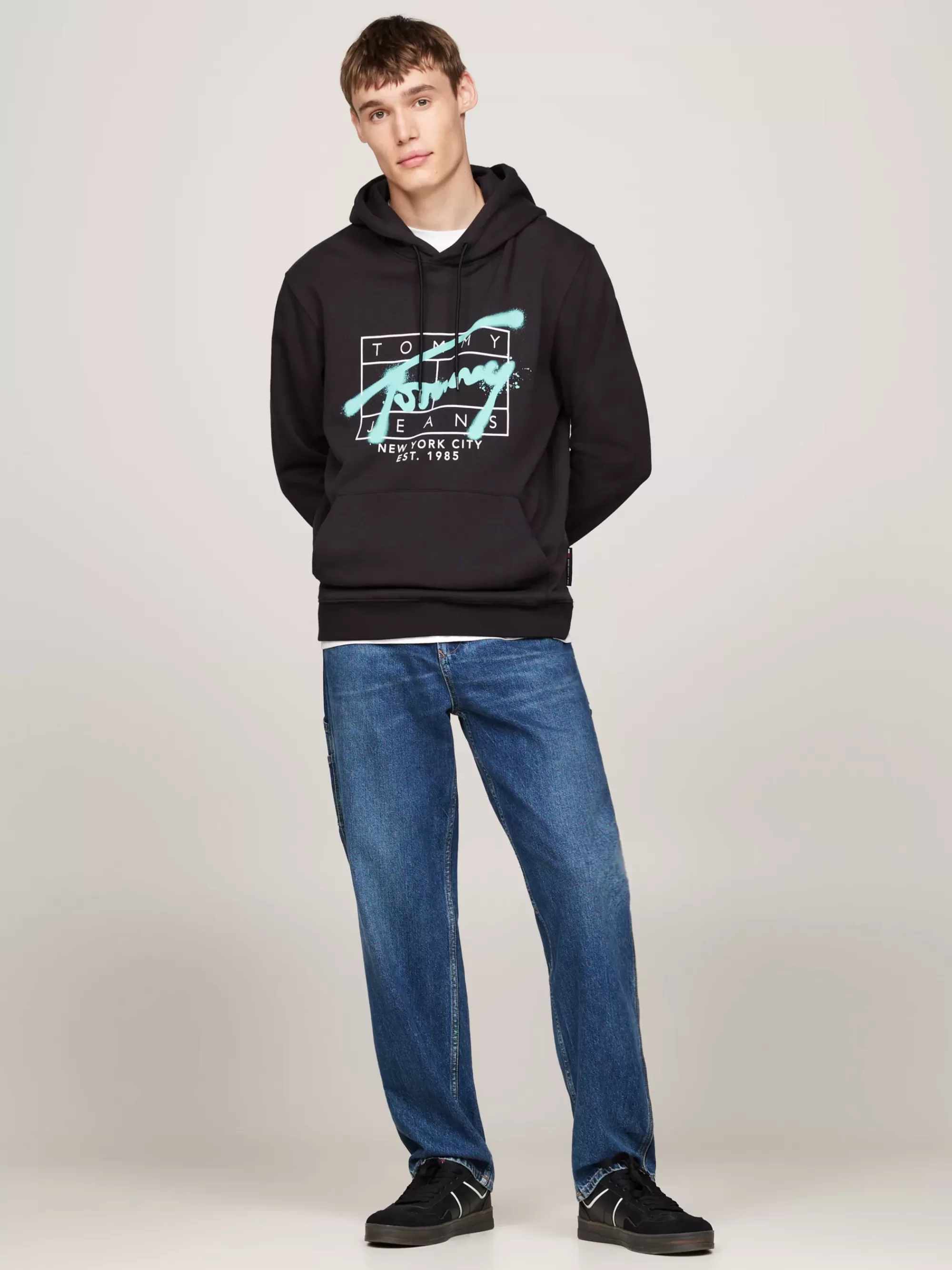 Sweatshirts & Hoodies*Tommy Hilfiger Hoodie Met Graffiti-logo BLACK