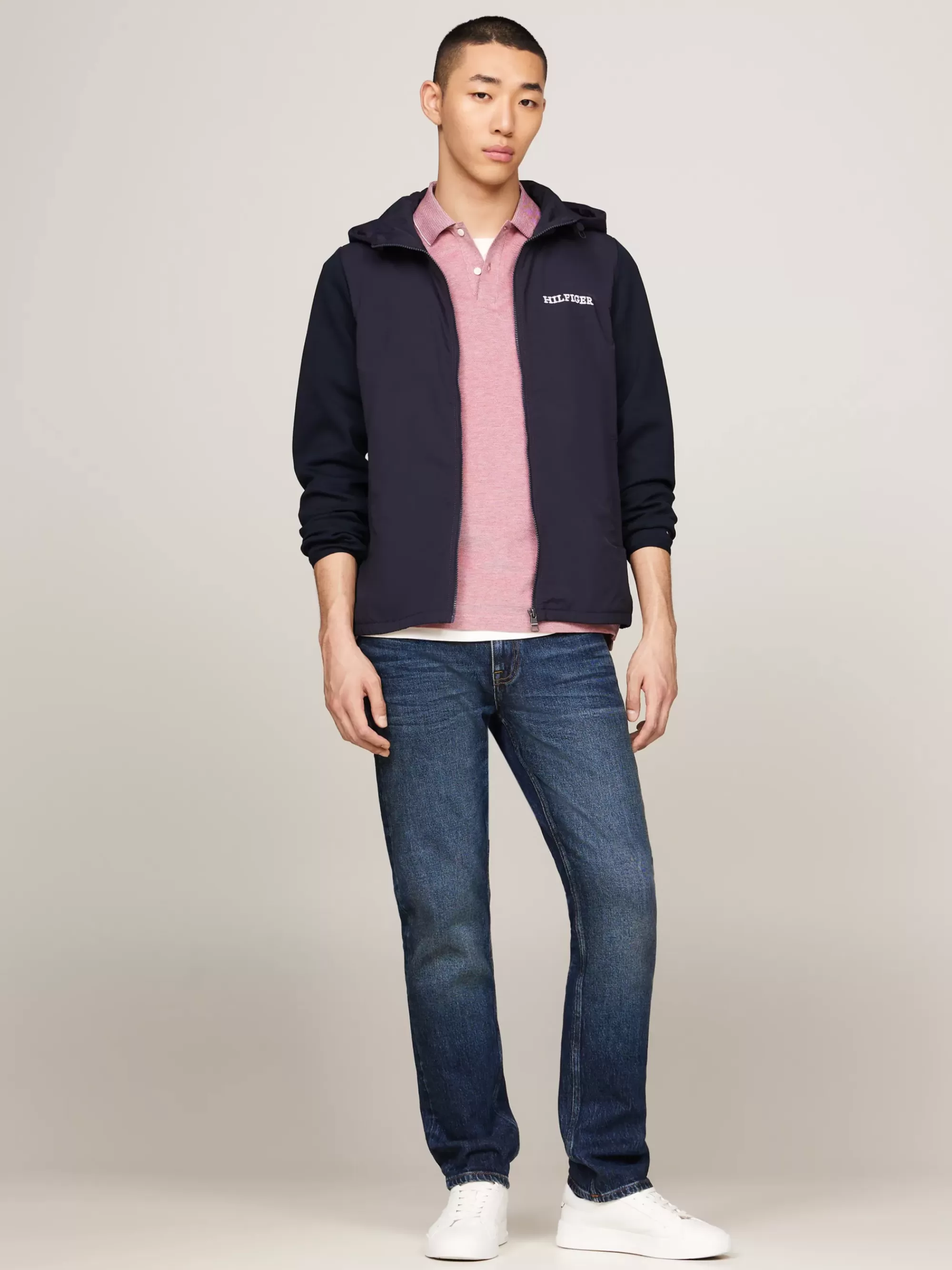 Sweatshirts & Hoodies*Tommy Hilfiger Hoodie Met Rits En Hilfiger Monotype-logo DESERT SKY