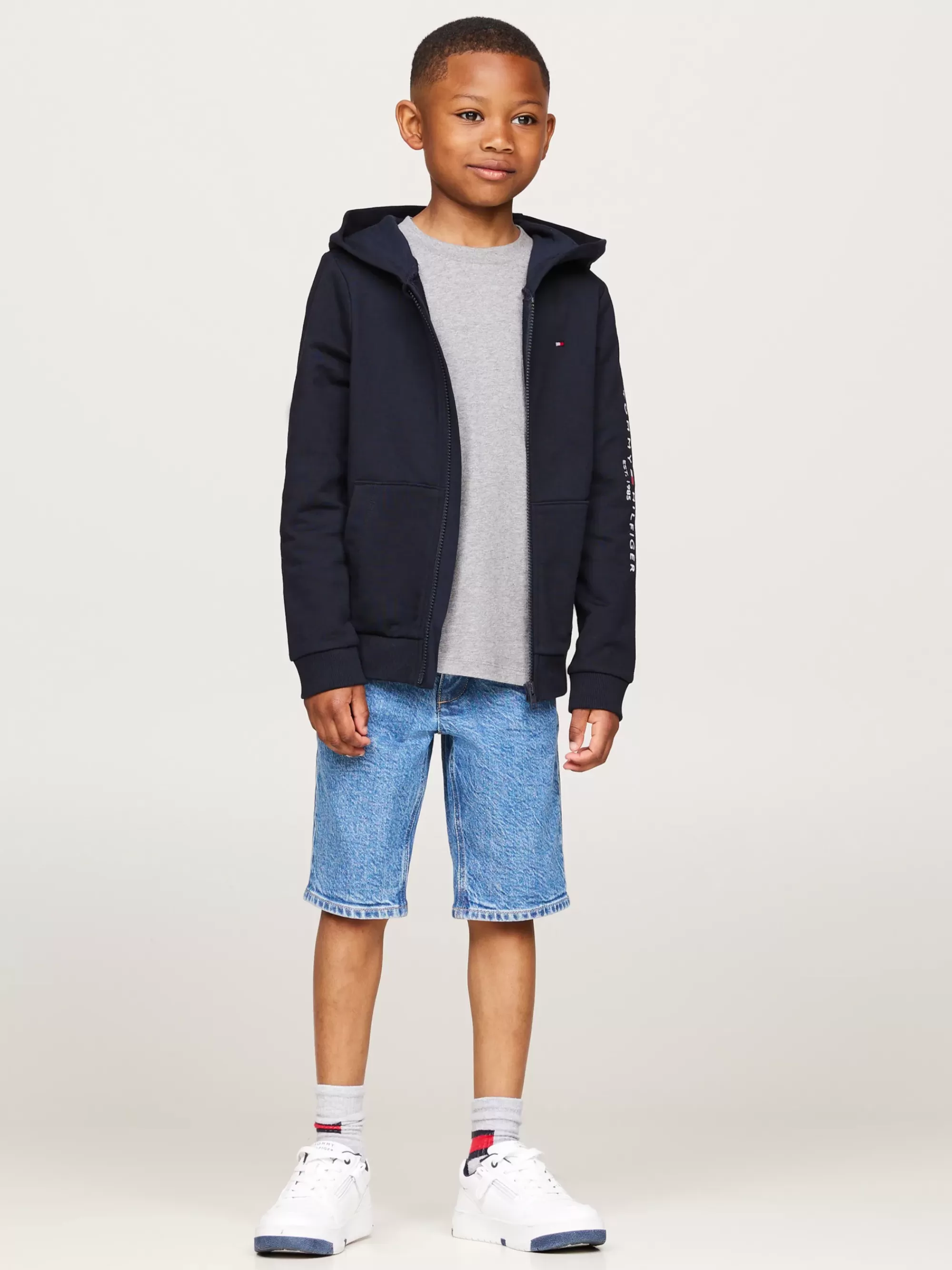 Sweatshirts & Hoodies | Sweatshirts & Hoodies*Tommy Hilfiger Hoodie Met Rits En Logo DESERT SKY