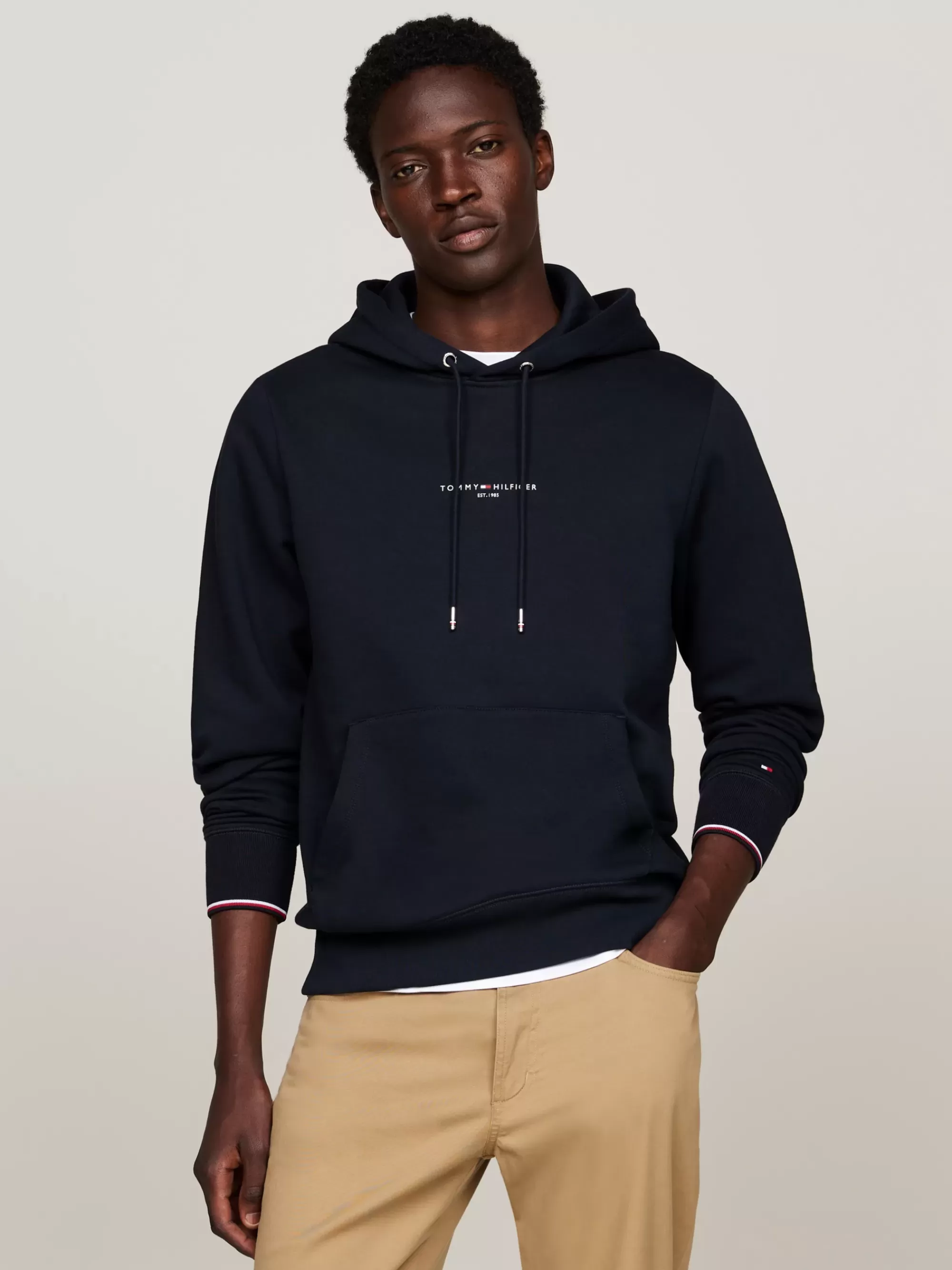 Sweatshirts & Hoodies*Tommy Hilfiger Hoodie Met Streepdetail Langs De Mouwboorden DESERT SKY