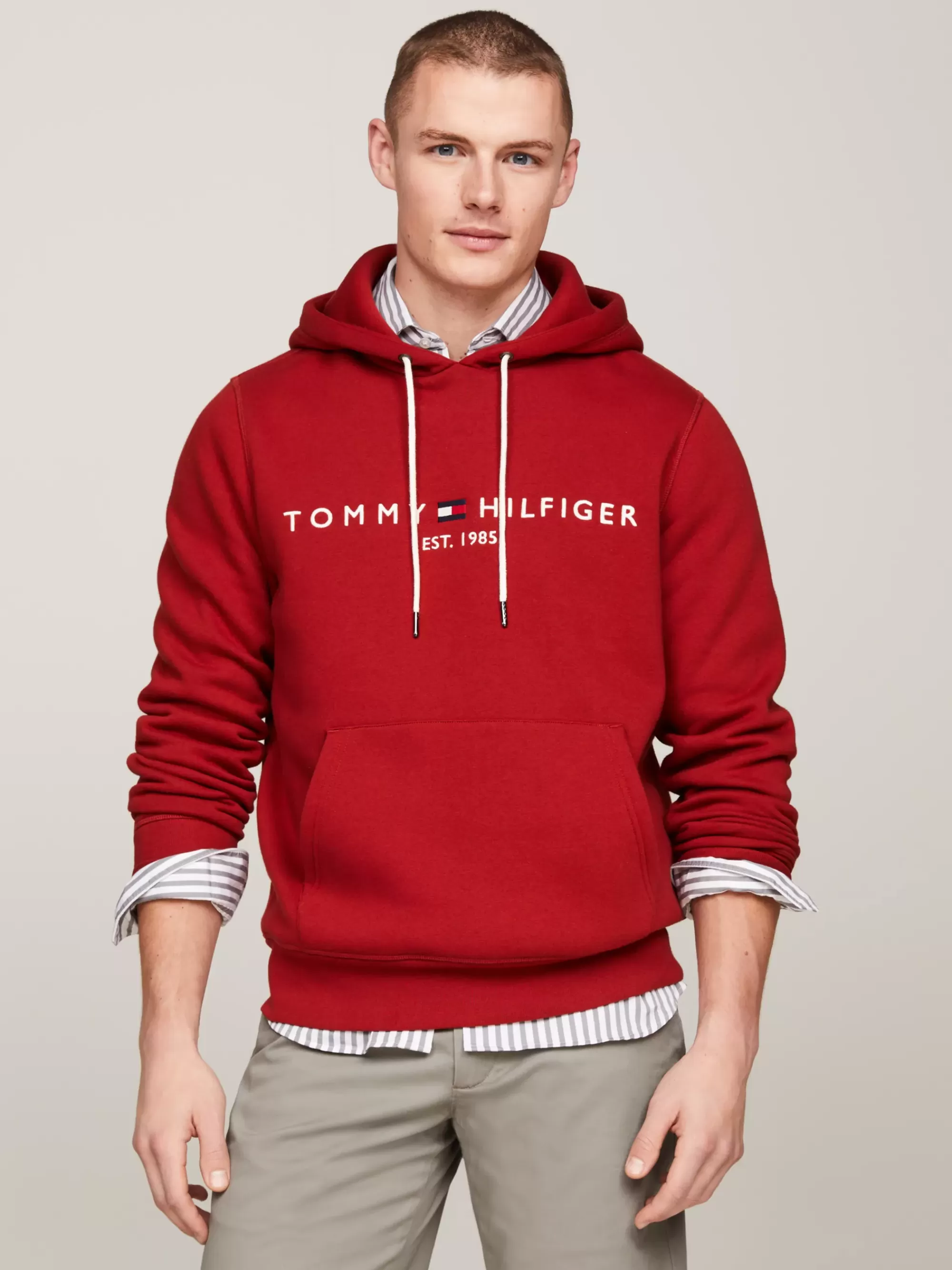 Sweatshirts & Hoodies*Tommy Hilfiger Hoodie Met Trekkoord En Geborduurd Logo DARK MAGMA