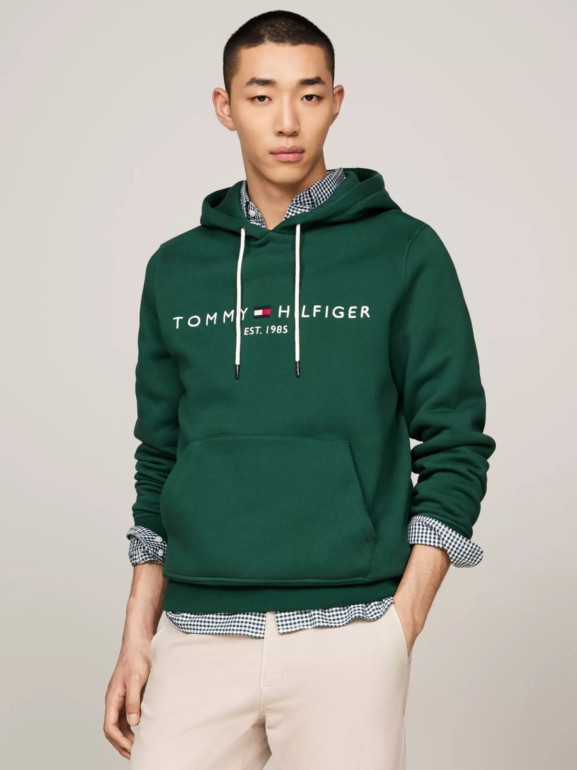 Sweatshirts & Hoodies*Tommy Hilfiger Hoodie Met Trekkoord En Geborduurd Logo ORNAMENTAL GREEN