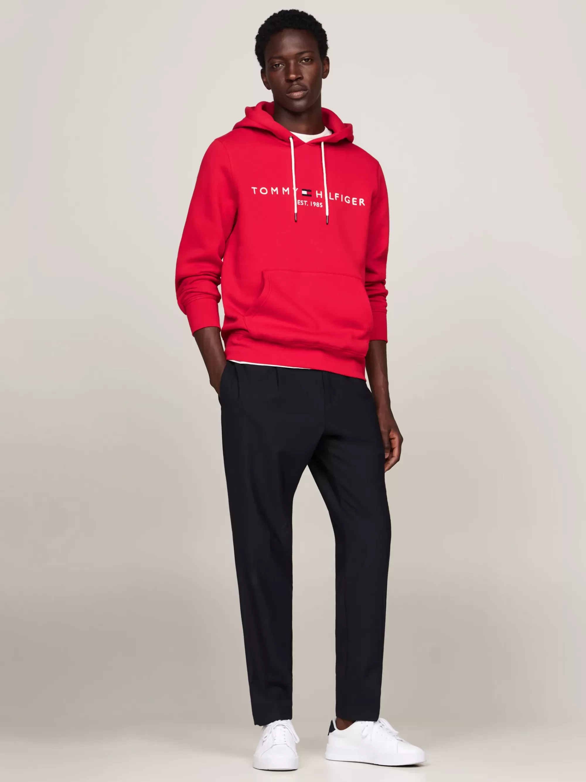 Sweatshirts & Hoodies*Tommy Hilfiger Hoodie Met Trekkoord En Geborduurd Logo PRIMARY RED
