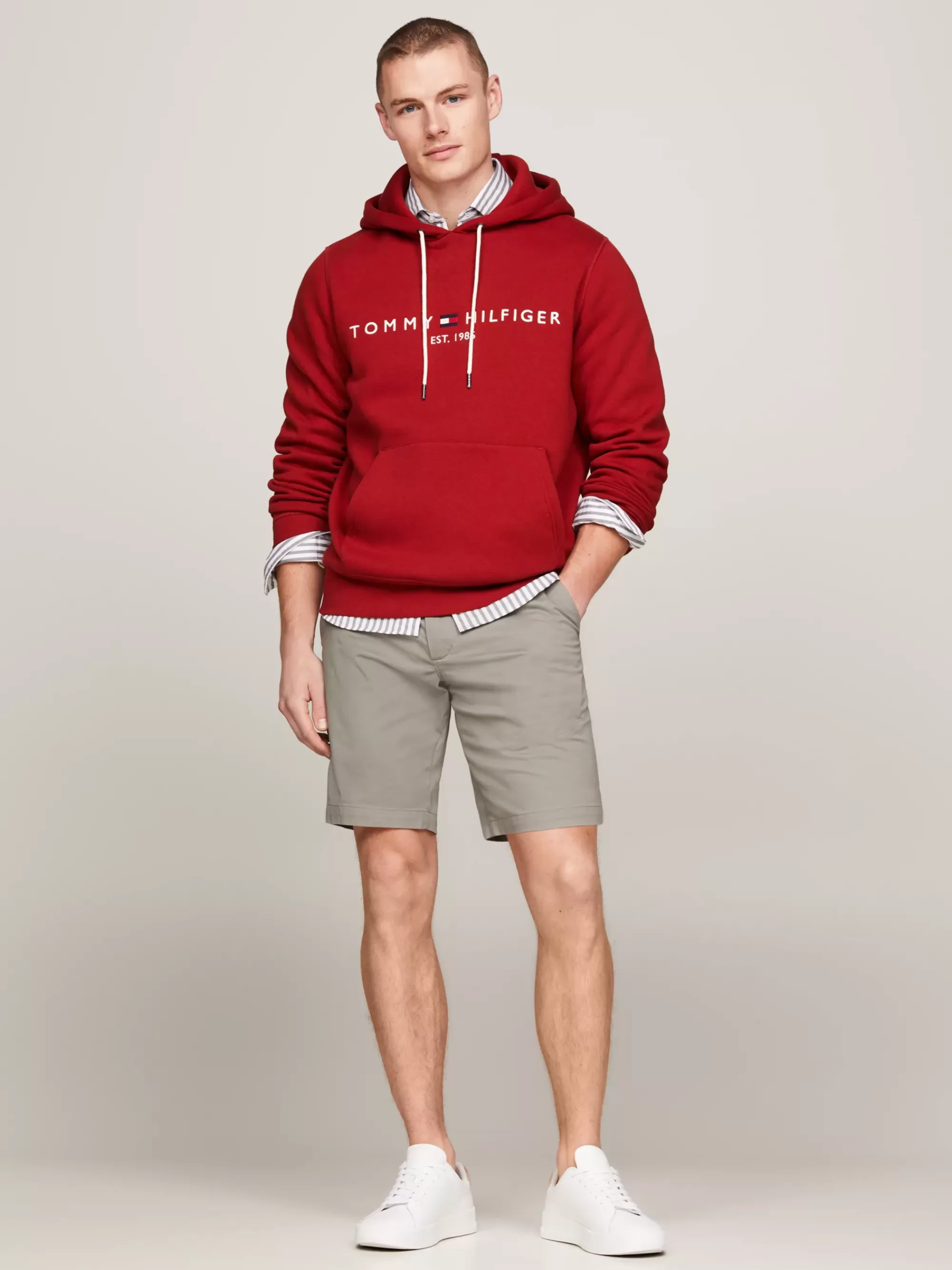 Sweatshirts & Hoodies*Tommy Hilfiger Hoodie Met Trekkoord En Geborduurd Logo DARK MAGMA