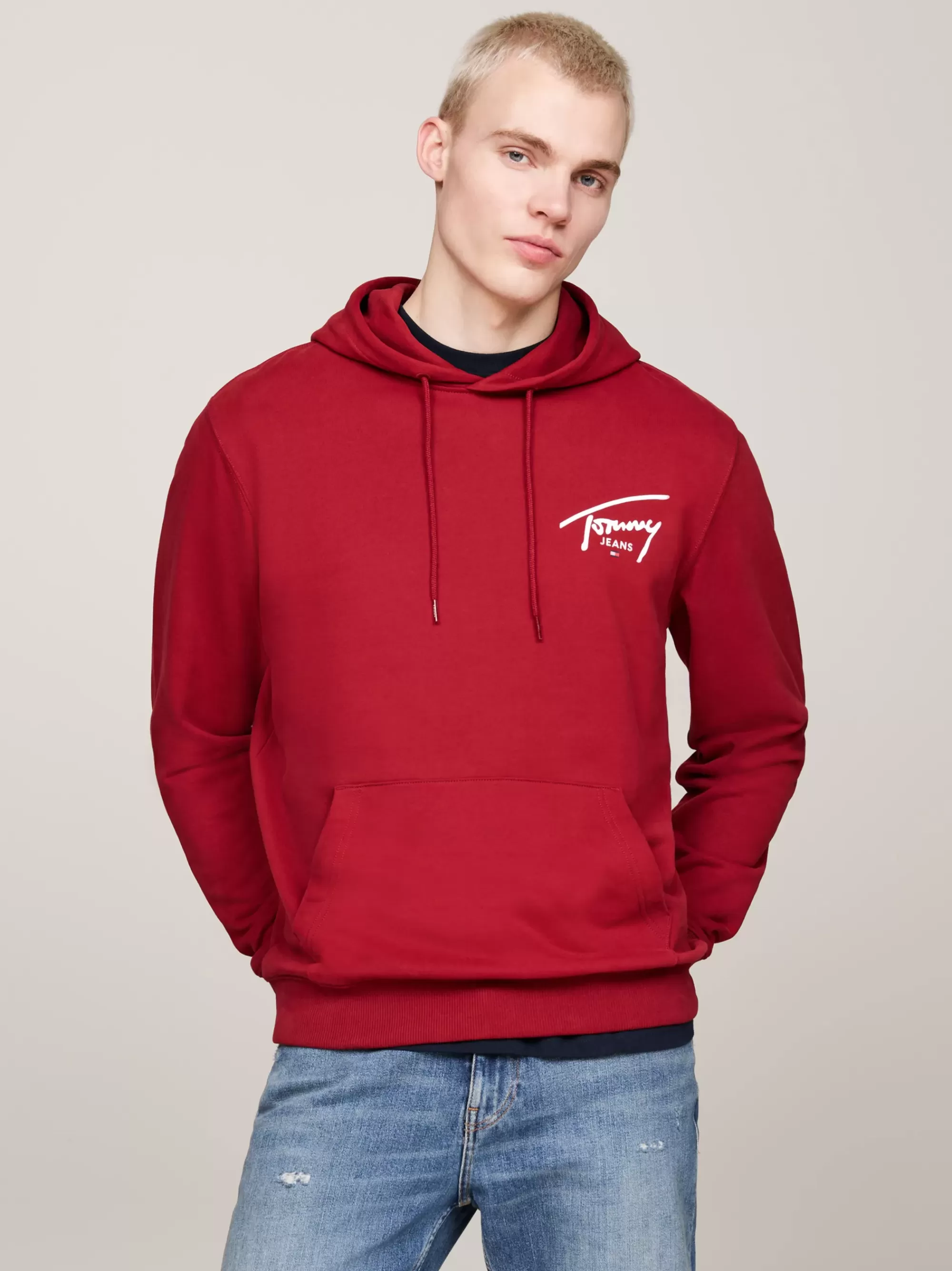 Sweatshirts & Hoodies*Tommy Hilfiger Hoodie Met Trekkoord En Signature-logo REGATTA RED