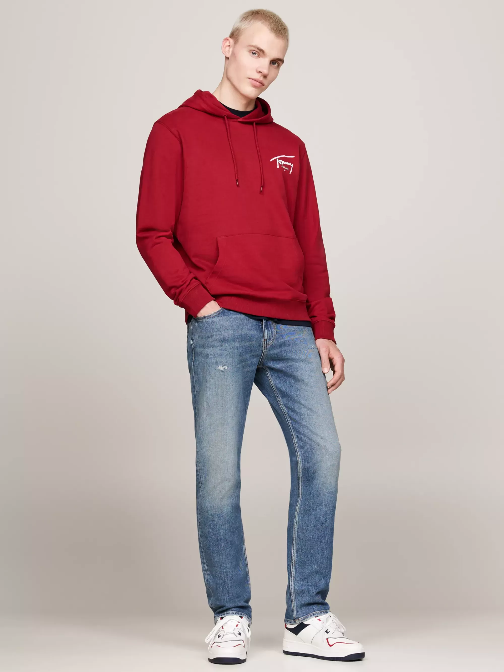Sweatshirts & Hoodies*Tommy Hilfiger Hoodie Met Trekkoord En Signature-logo REGATTA RED