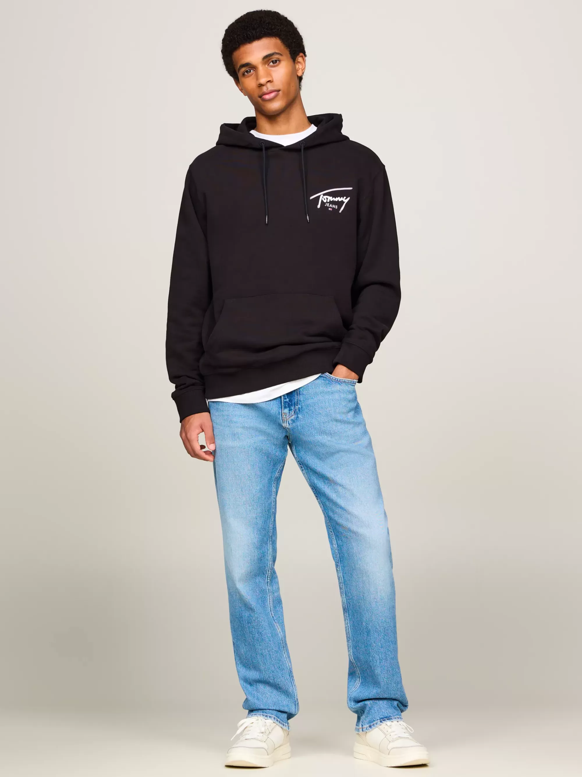 Plus Size Kleding & Inclusieve Maten | Sweatshirts & Hoodies*Tommy Hilfiger Hoodie Met Trekkoord En Signature-logo BLACK