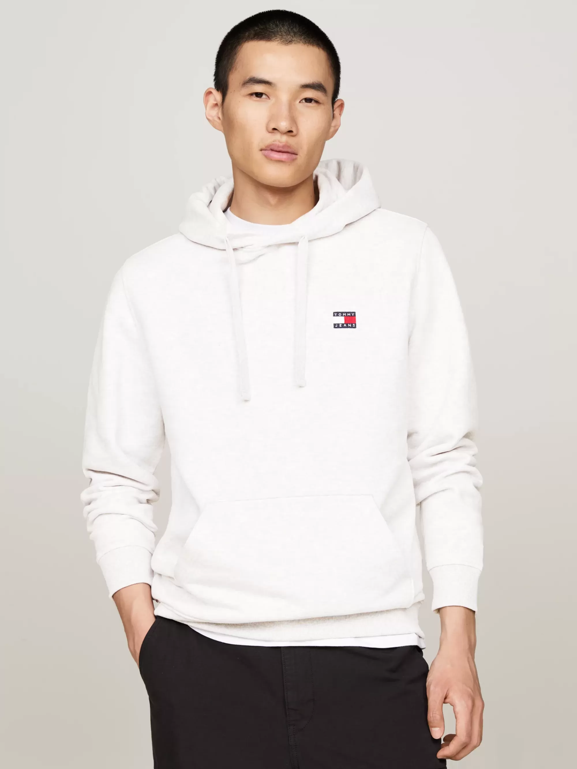 Sweatshirts & Hoodies*Tommy Hilfiger Hoodie Met Trekkoord En Tommy-badge SILVER GREY HTR