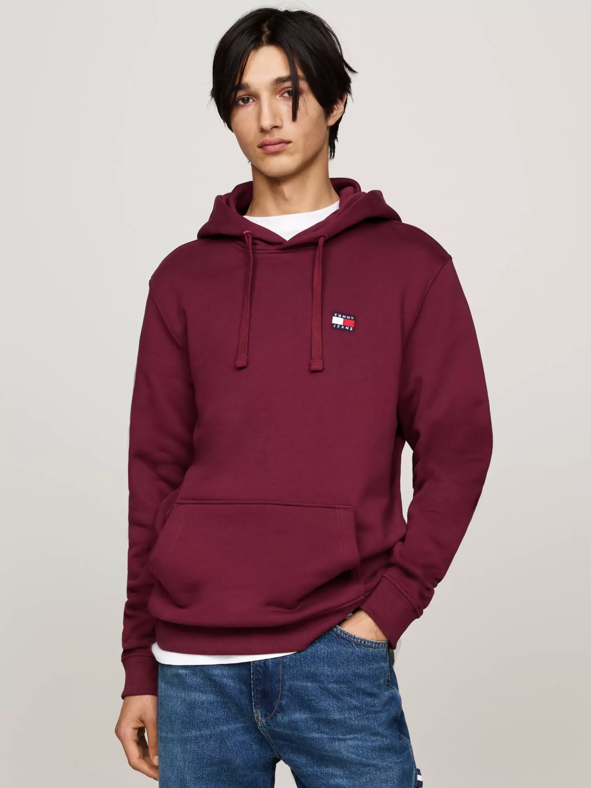 Sweatshirts & Hoodies*Tommy Hilfiger Hoodie Met Trekkoord En Tommy-badge DEEP ROUGE