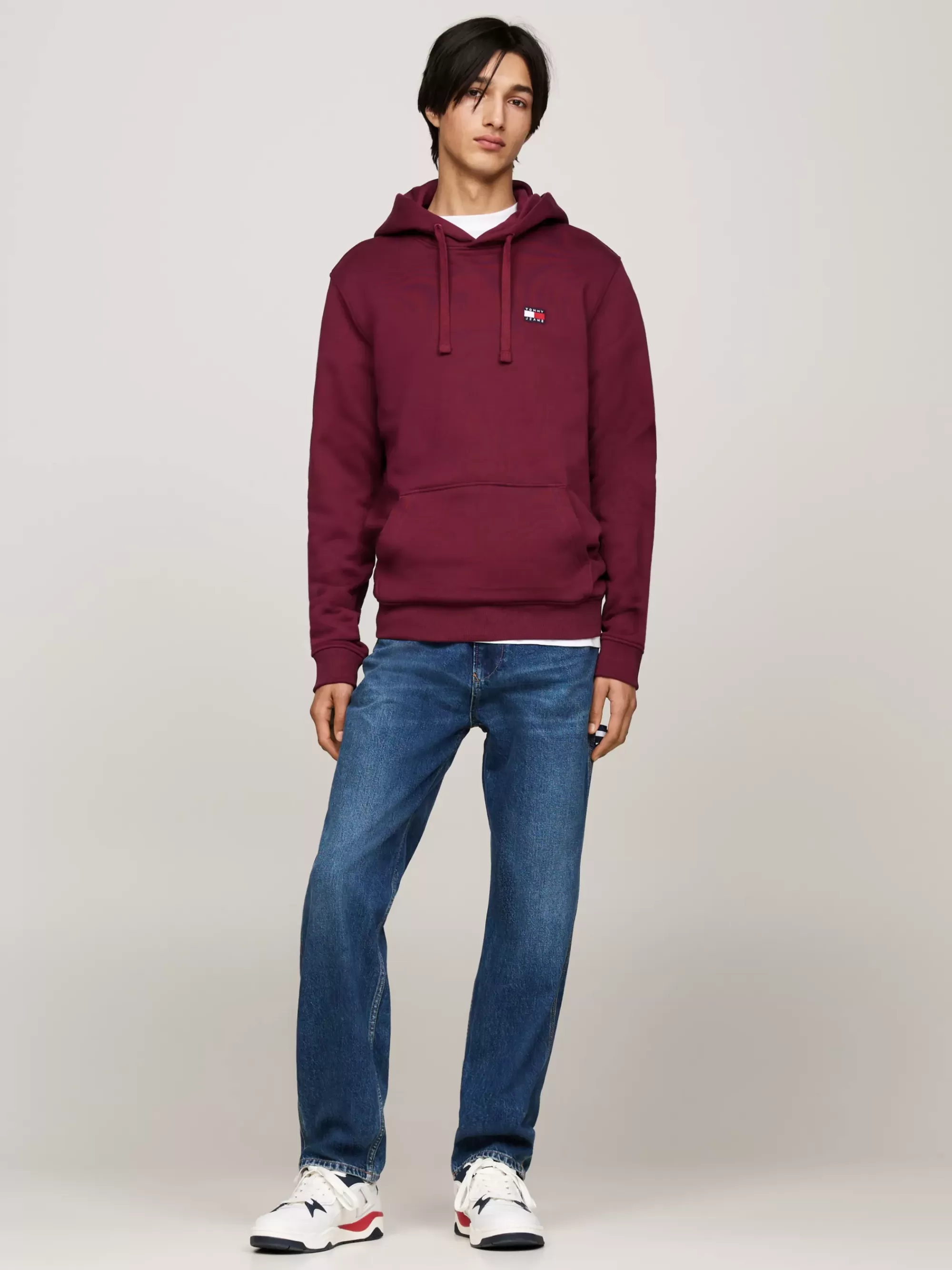 Sweatshirts & Hoodies*Tommy Hilfiger Hoodie Met Trekkoord En Tommy-badge DEEP ROUGE