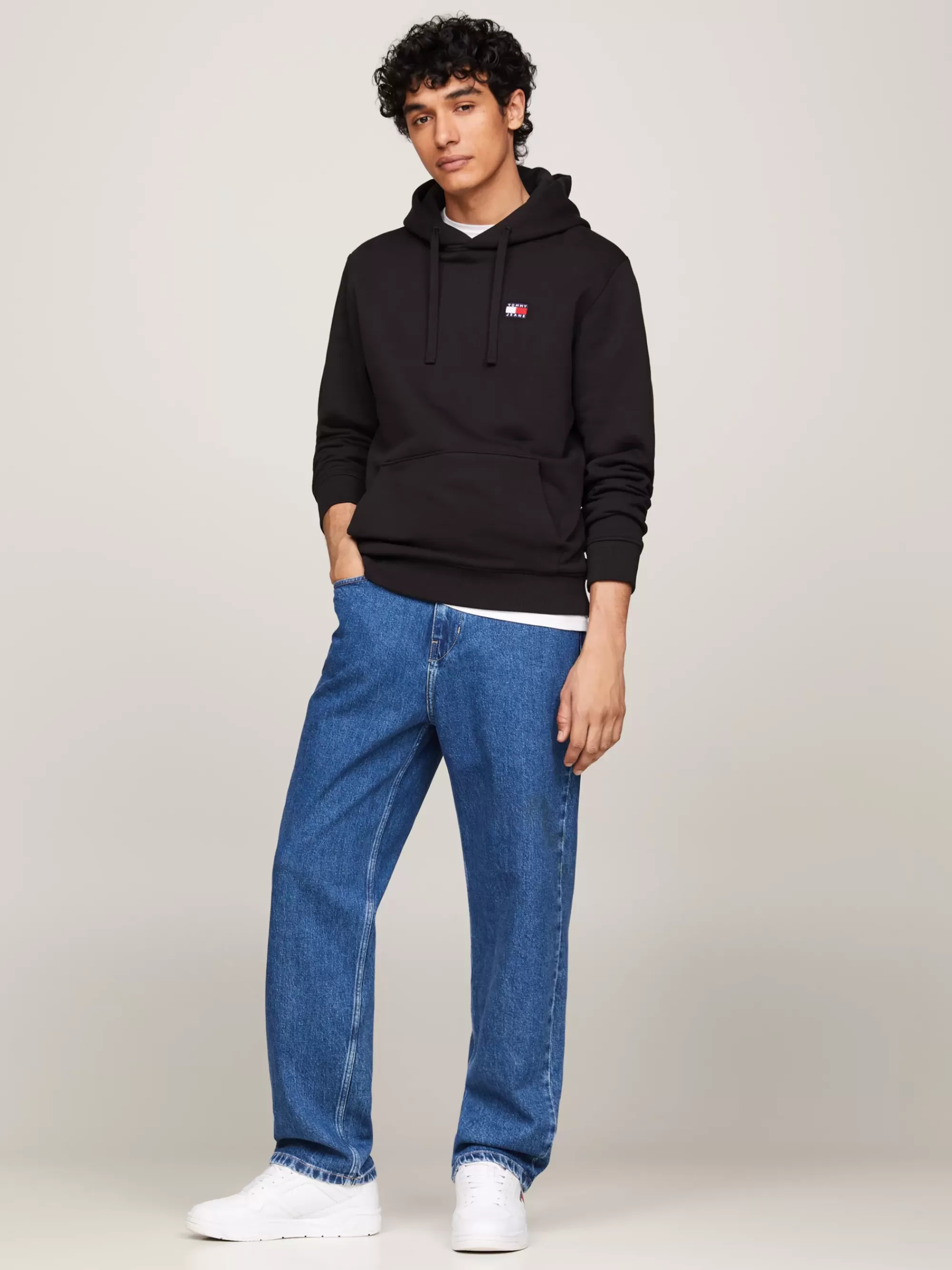 Plus Size Kleding & Inclusieve Maten | Sweatshirts & Hoodies*Tommy Hilfiger Hoodie Met Trekkoord En Tommy-badge BLACK