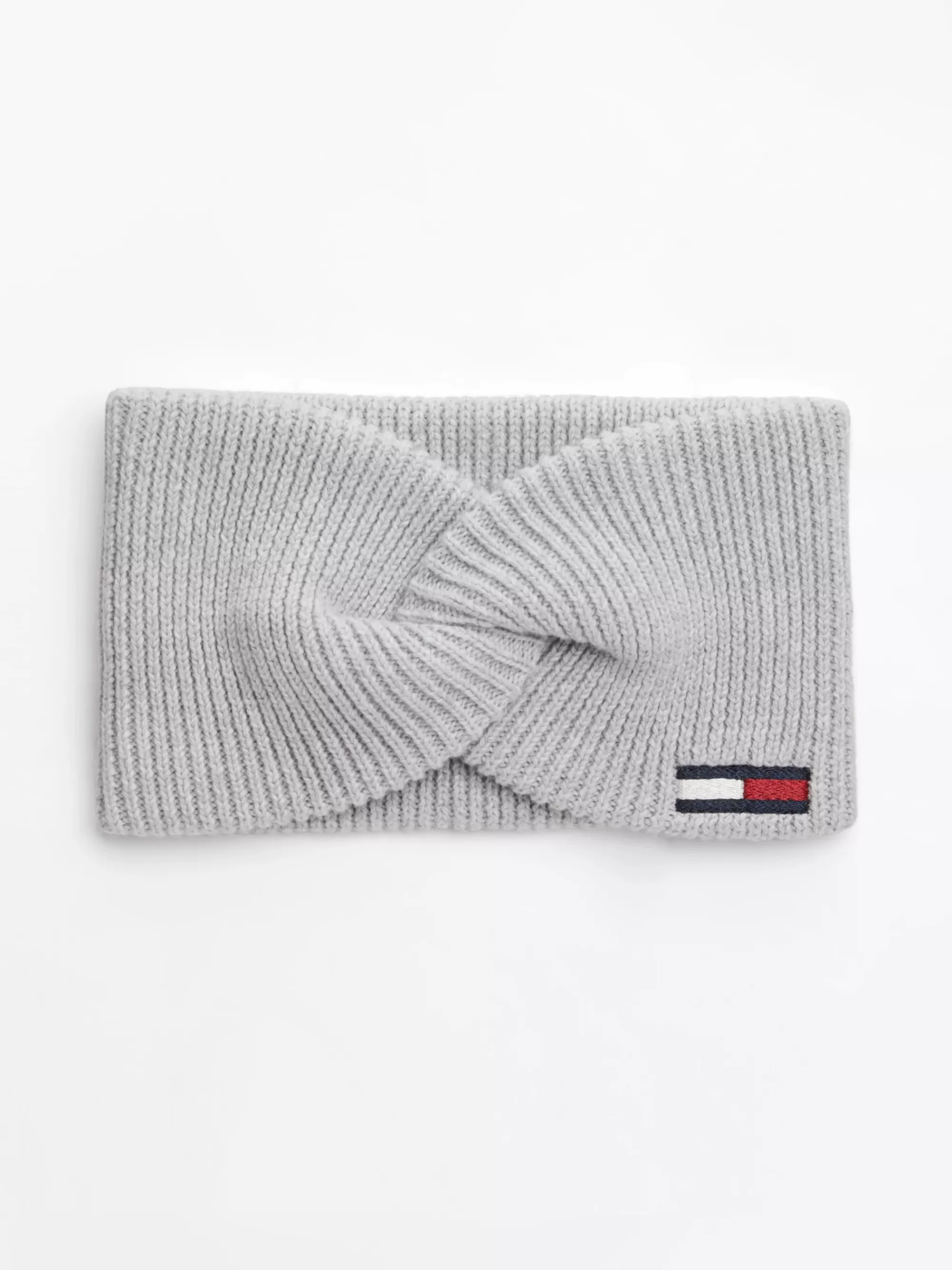 Mutsen & Sjaals*Tommy Hilfiger Hoofdband Met Twist En Vlag SILVER GREY HEATHER