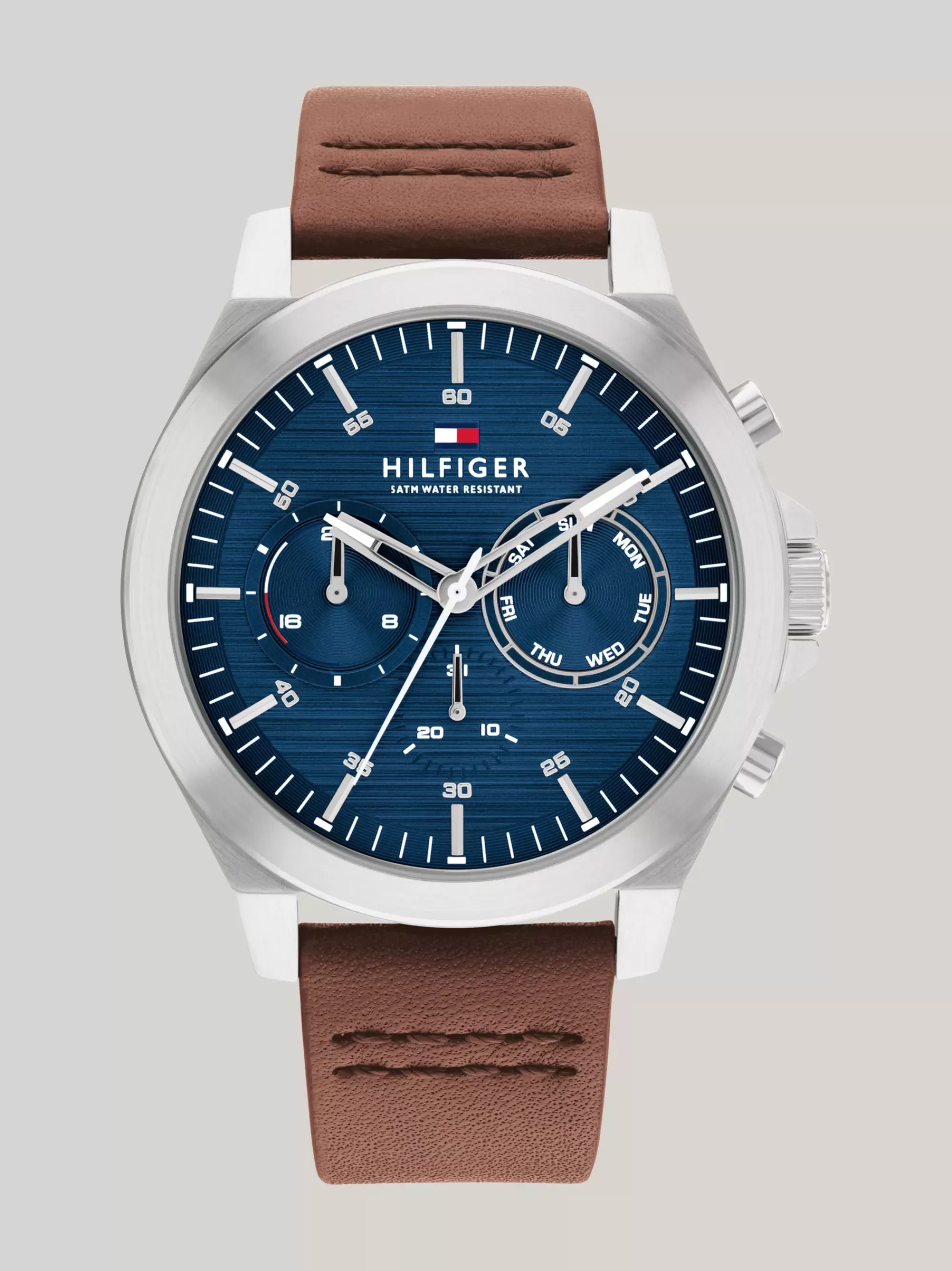 Horloges*Tommy Hilfiger Horloge Met Donkerblauwe Wijzerplaat SILVER