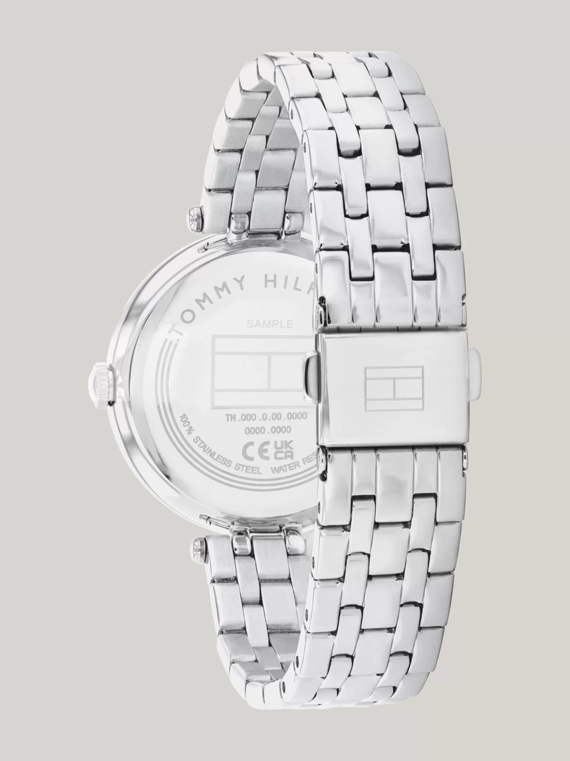 Horloges*Tommy Hilfiger Horloge Met Kristallen Op De Wijzerplaat SILVER