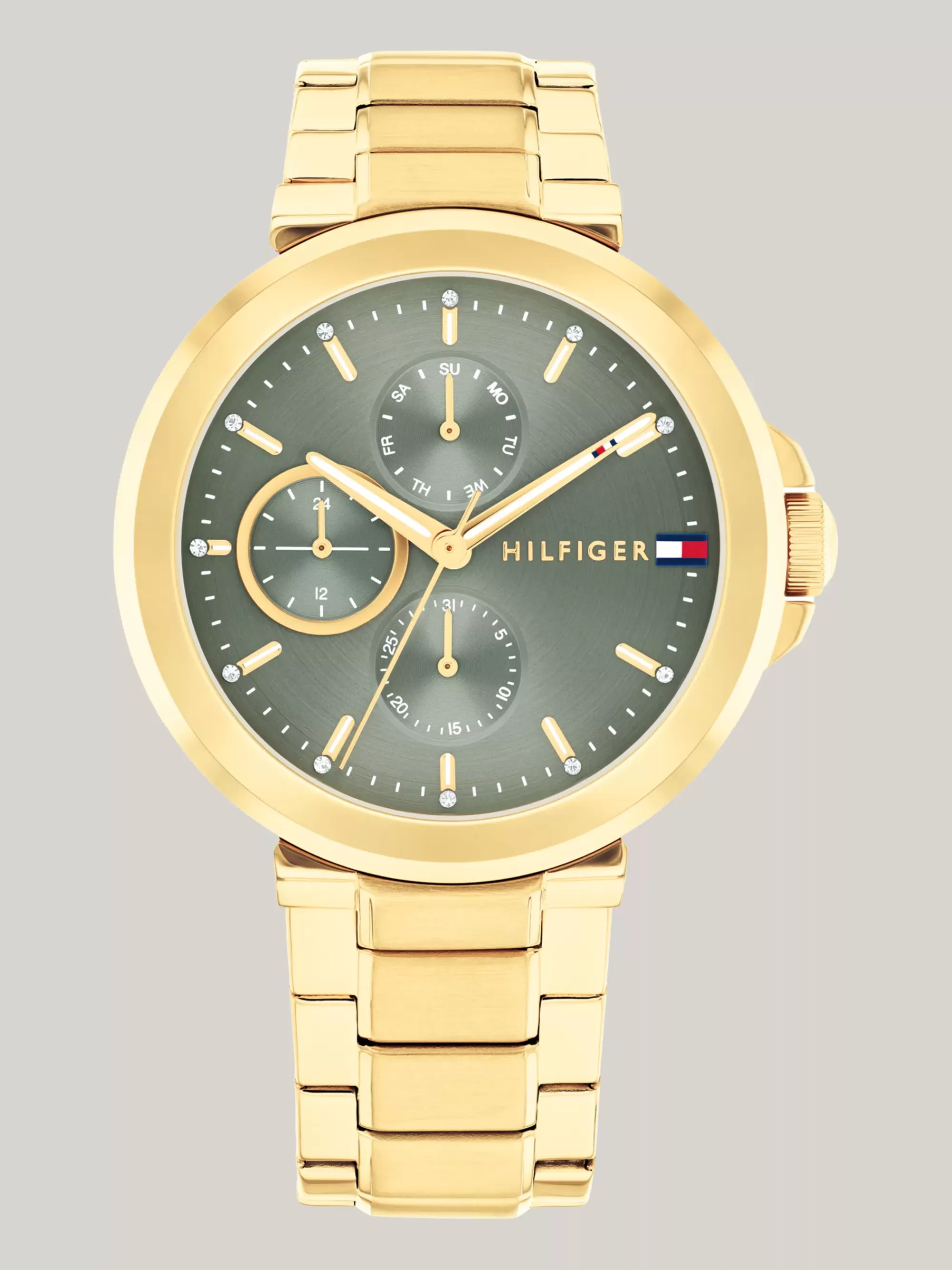 Horloges*Tommy Hilfiger Horloge Met Roestvrijstalen Schakelband GOLD