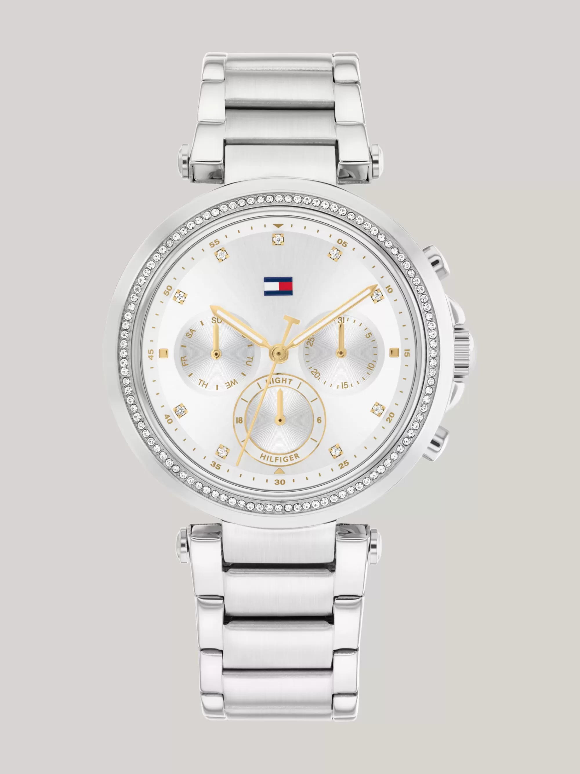 Horloges*Tommy Hilfiger Horloge Met Zilverwitte Wijzerplaat SILVER
