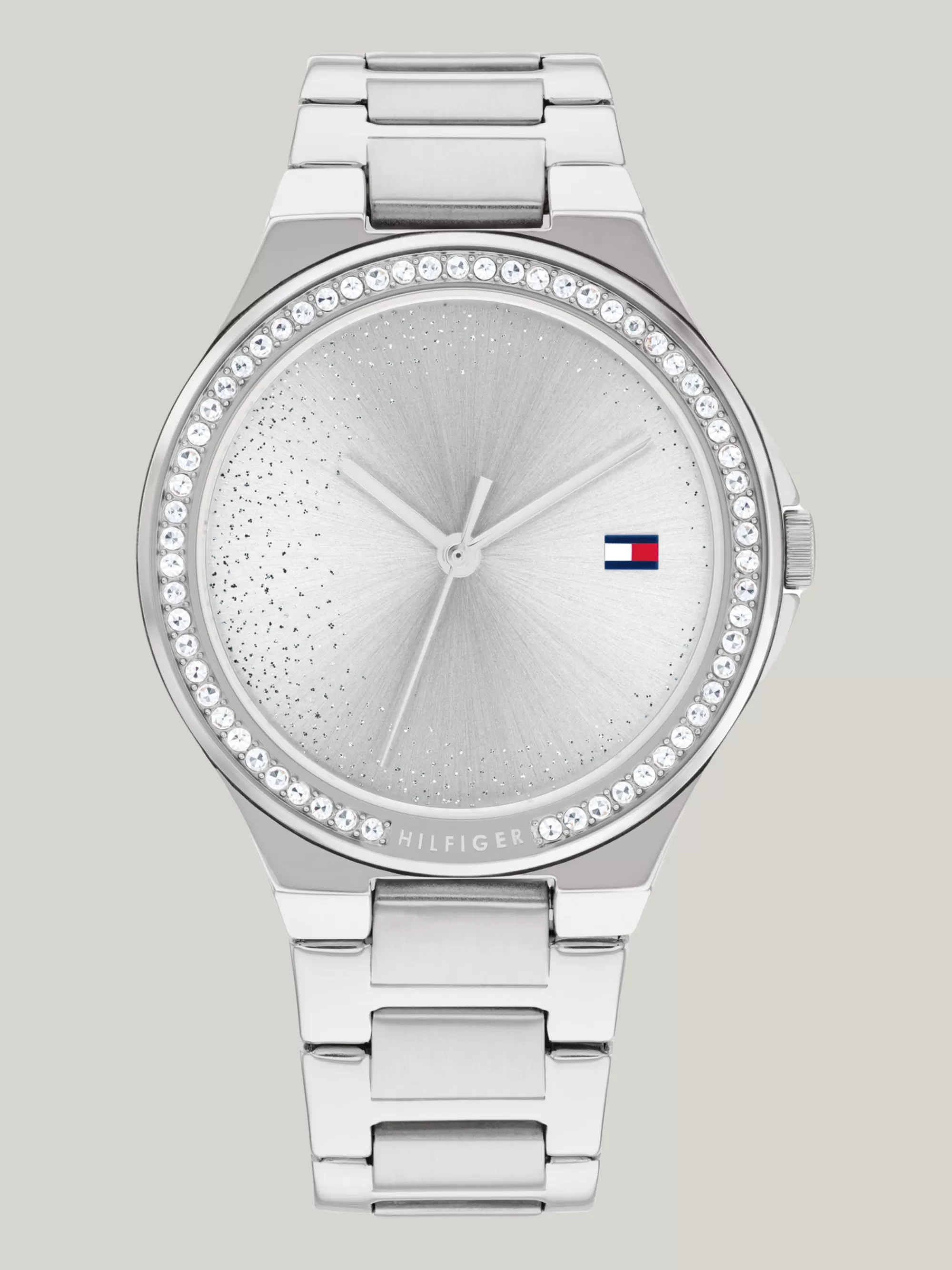 Horloges*Tommy Hilfiger Horloge Van Roestvrij Staal Met Kristallen SILVER