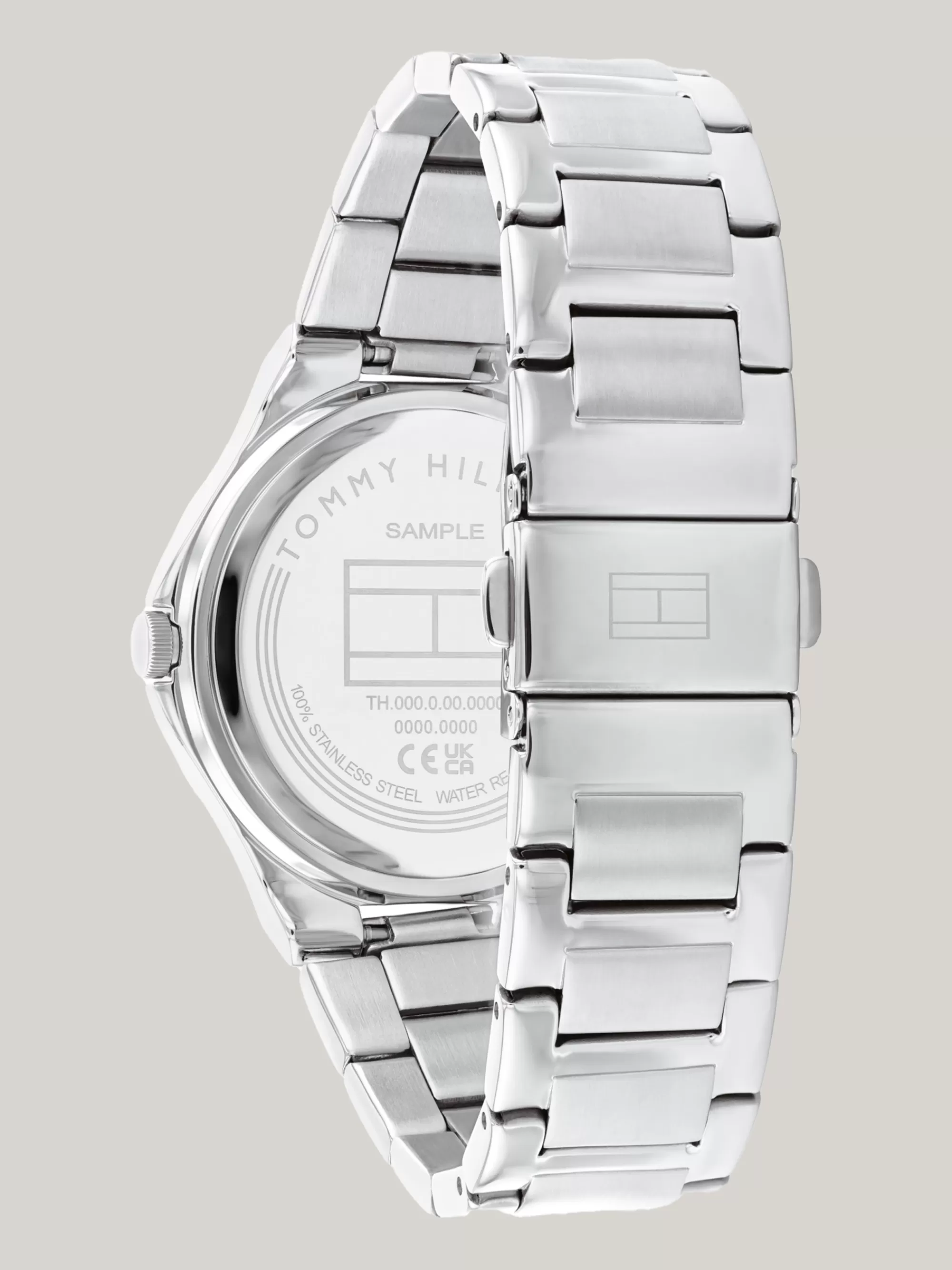 Horloges*Tommy Hilfiger Horloge Van Roestvrij Staal Met Kristallen SILVER