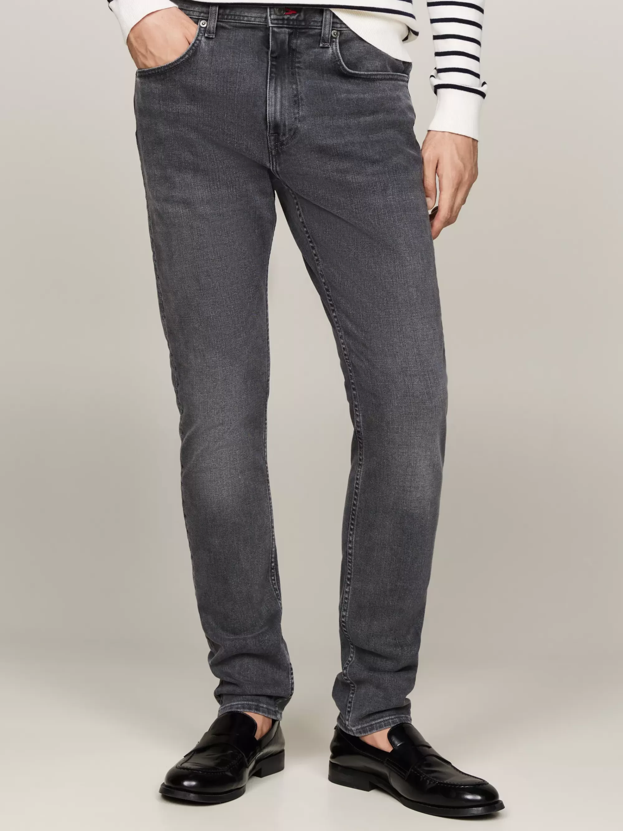 Jeans*Tommy Hilfiger Houston Tapered Jeans Met Fading RICH GREY