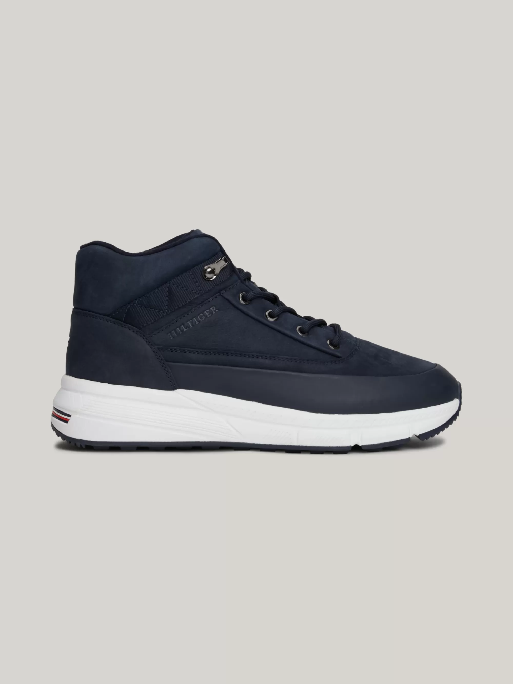Sneakers*Tommy Hilfiger Hybride Halfhoge Boot Van Leer DESERT SKY