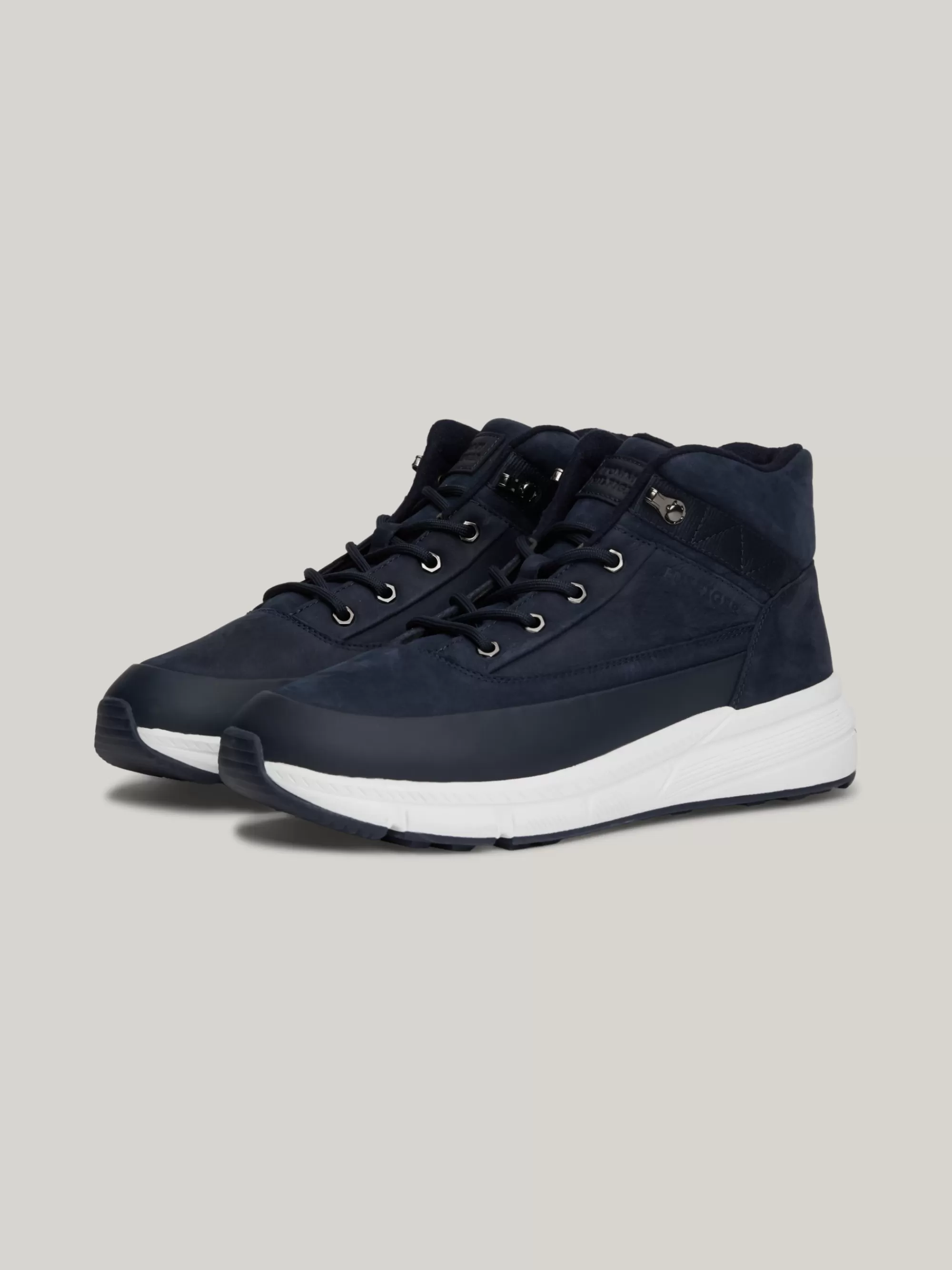 Sneakers*Tommy Hilfiger Hybride Halfhoge Boot Van Leer DESERT SKY