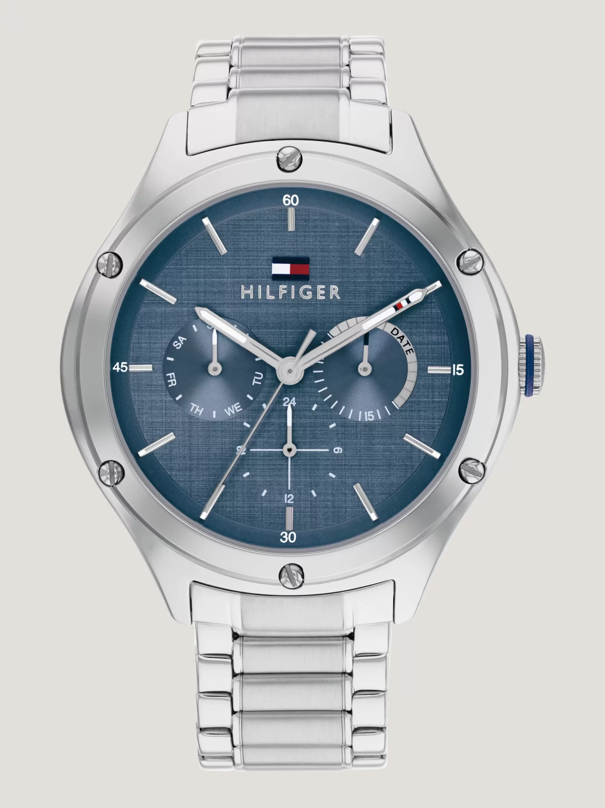 Horloges*Tommy Hilfiger IJsblauw Horloge Van Roestvrij Staal SILVER
