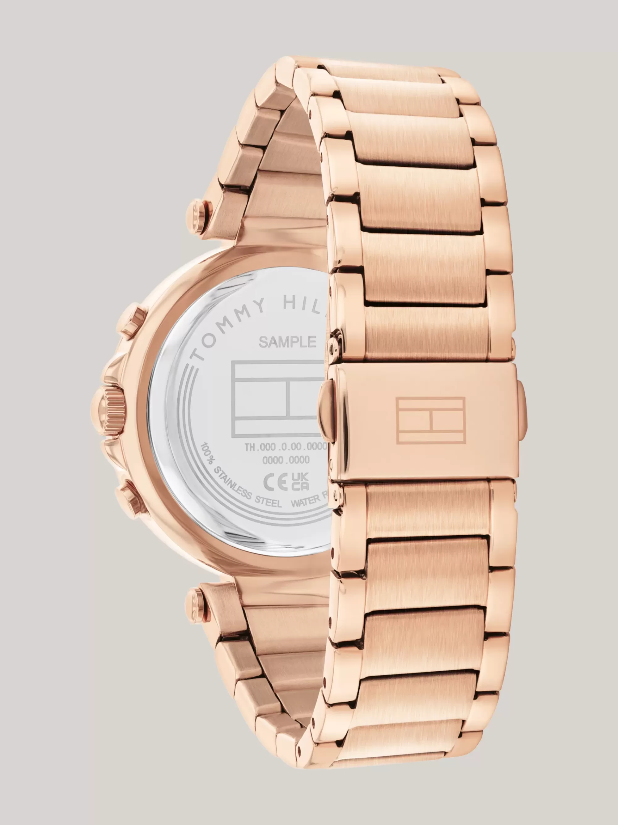 Horloges*Tommy Hilfiger Ionisch Roséverguld Horloge Met Kristallen ROSE GOLD