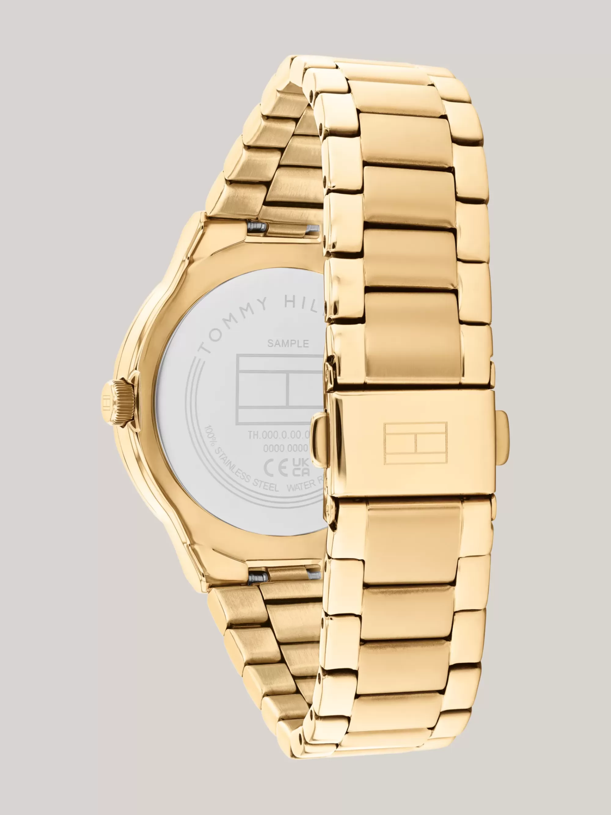 Horloges*Tommy Hilfiger Ionisch Verguld Horloge Met Kristallen GOLD