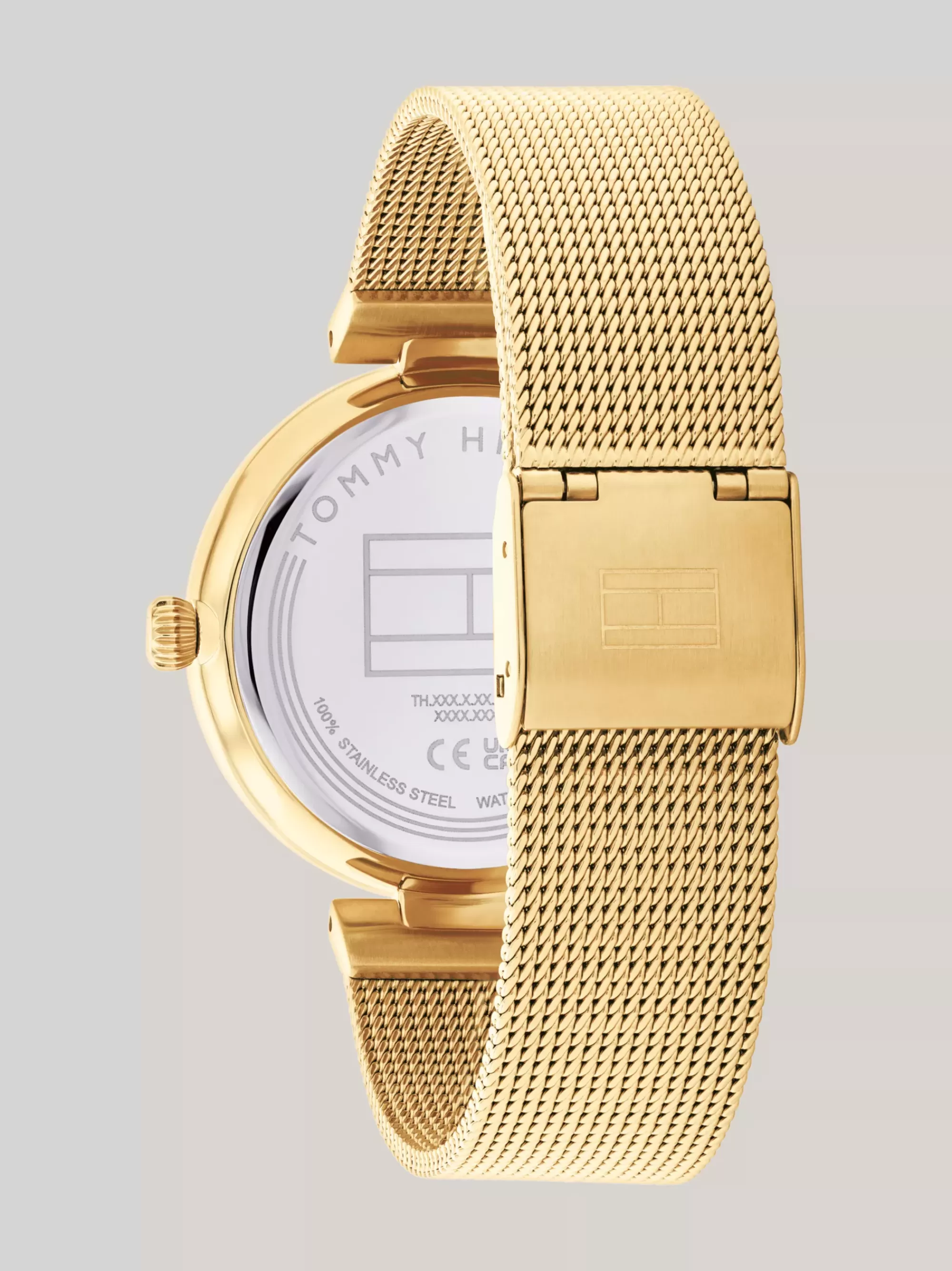 Horloges*Tommy Hilfiger Ionisch Verguld Rvs Horloge Met Mesh Band GOLD