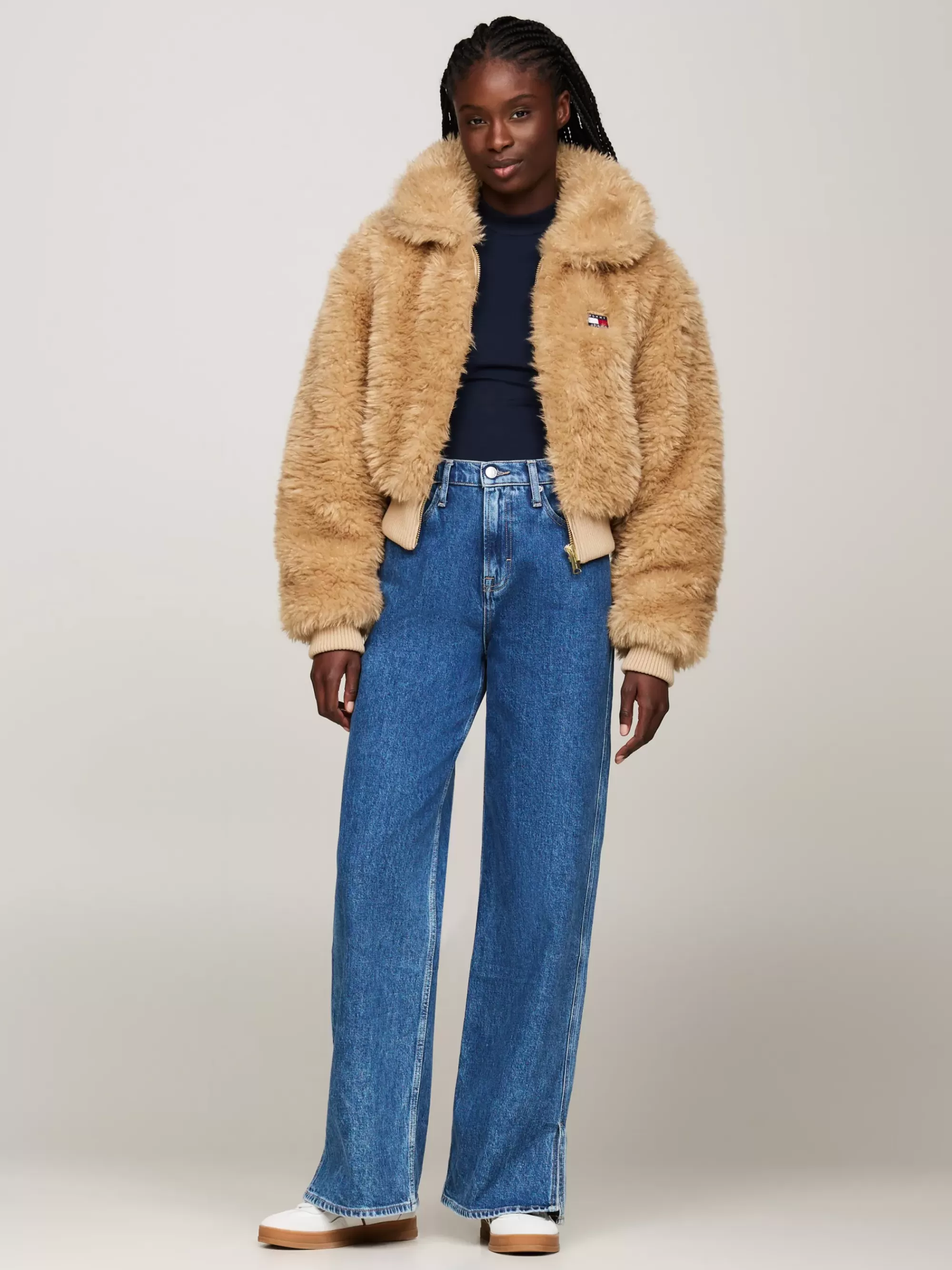 Jassen & Jacks*Tommy Hilfiger Jack Van Imitatie-shearling Met Rits GENTLE GOLD