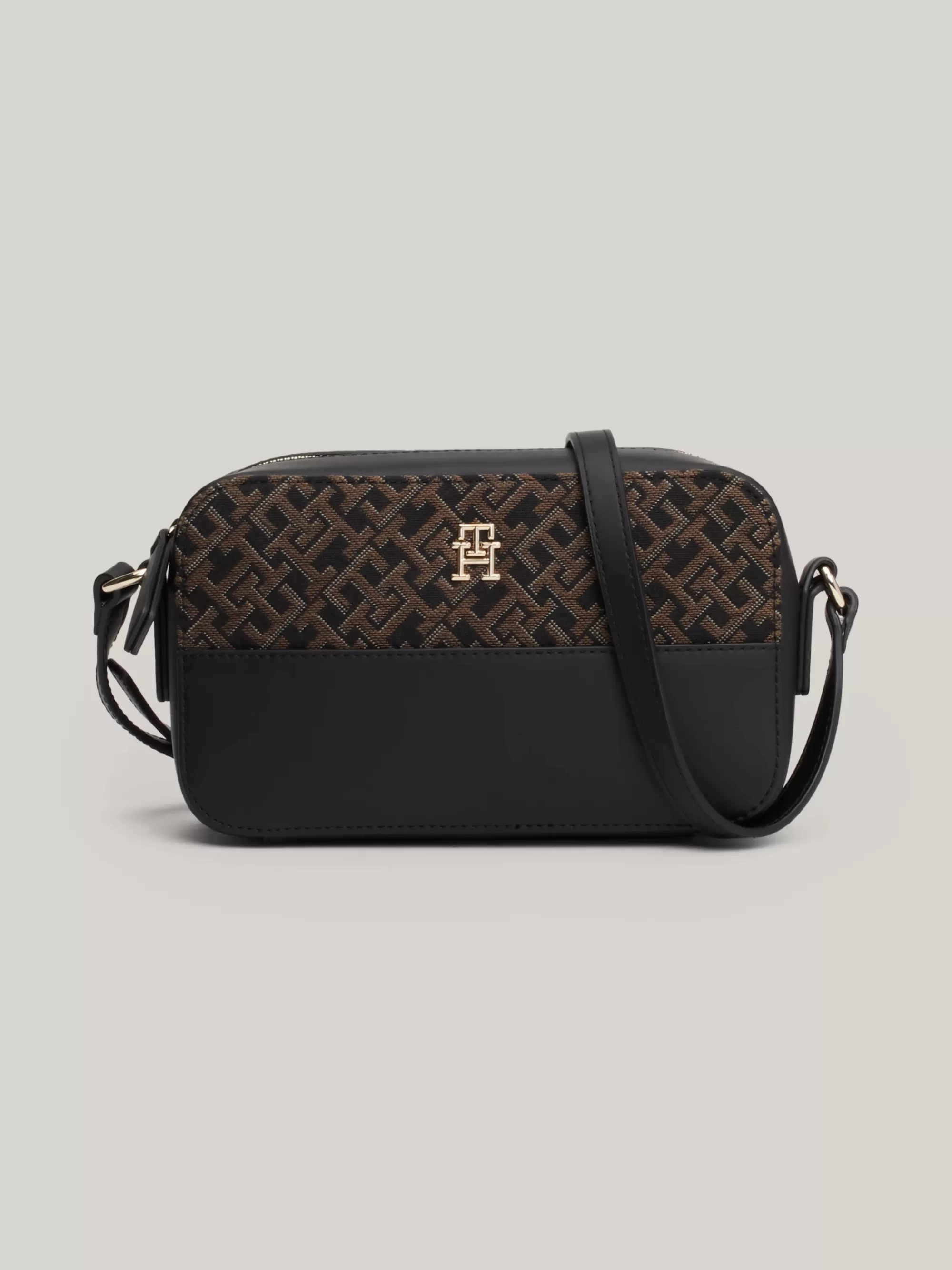 Crossbodytassen*Tommy Hilfiger Jacquard Cameratas Met TH-monogram BLACK