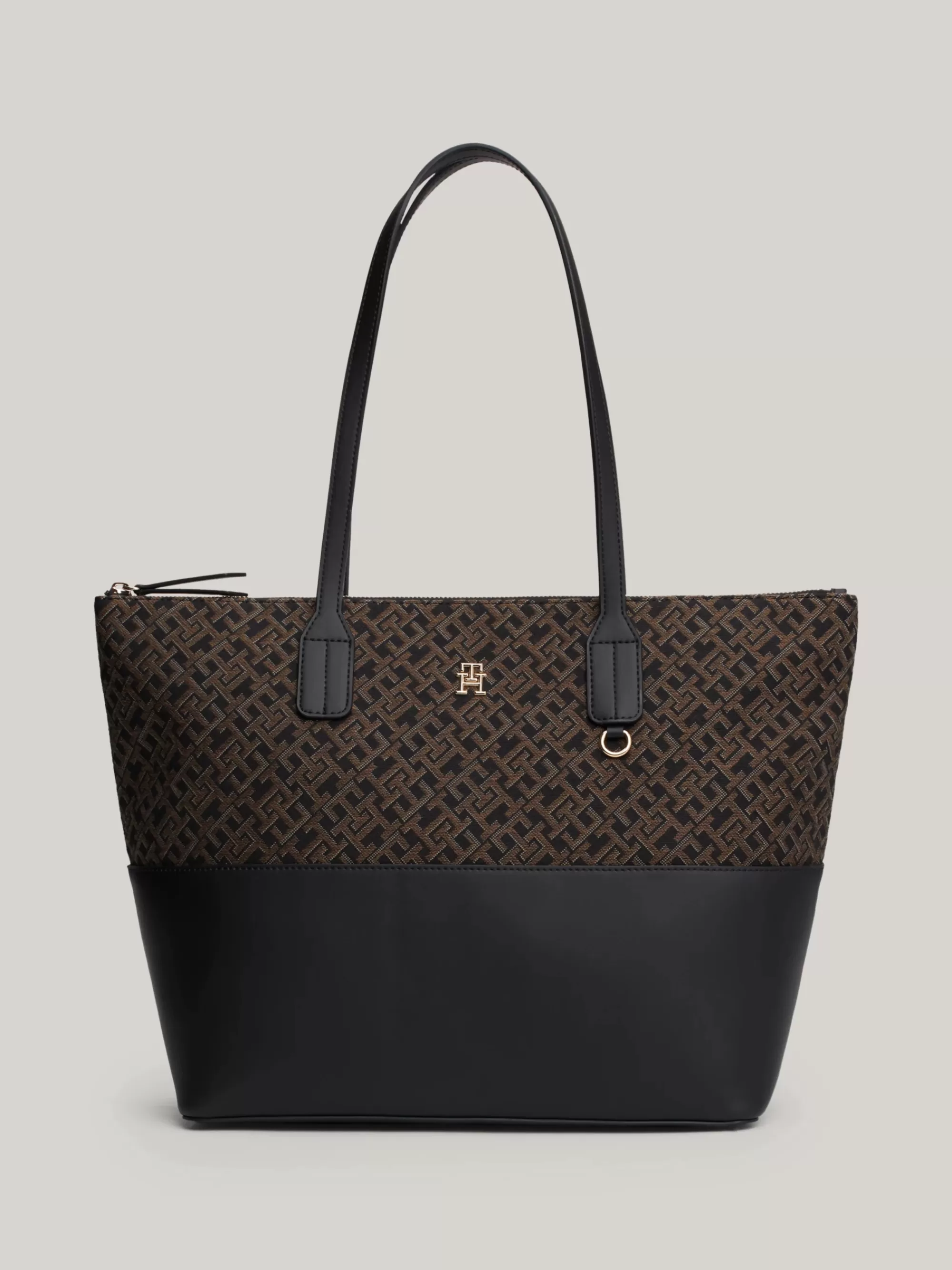Shoppers*Tommy Hilfiger Jacquard Shopper Met TH-monogram BLACK