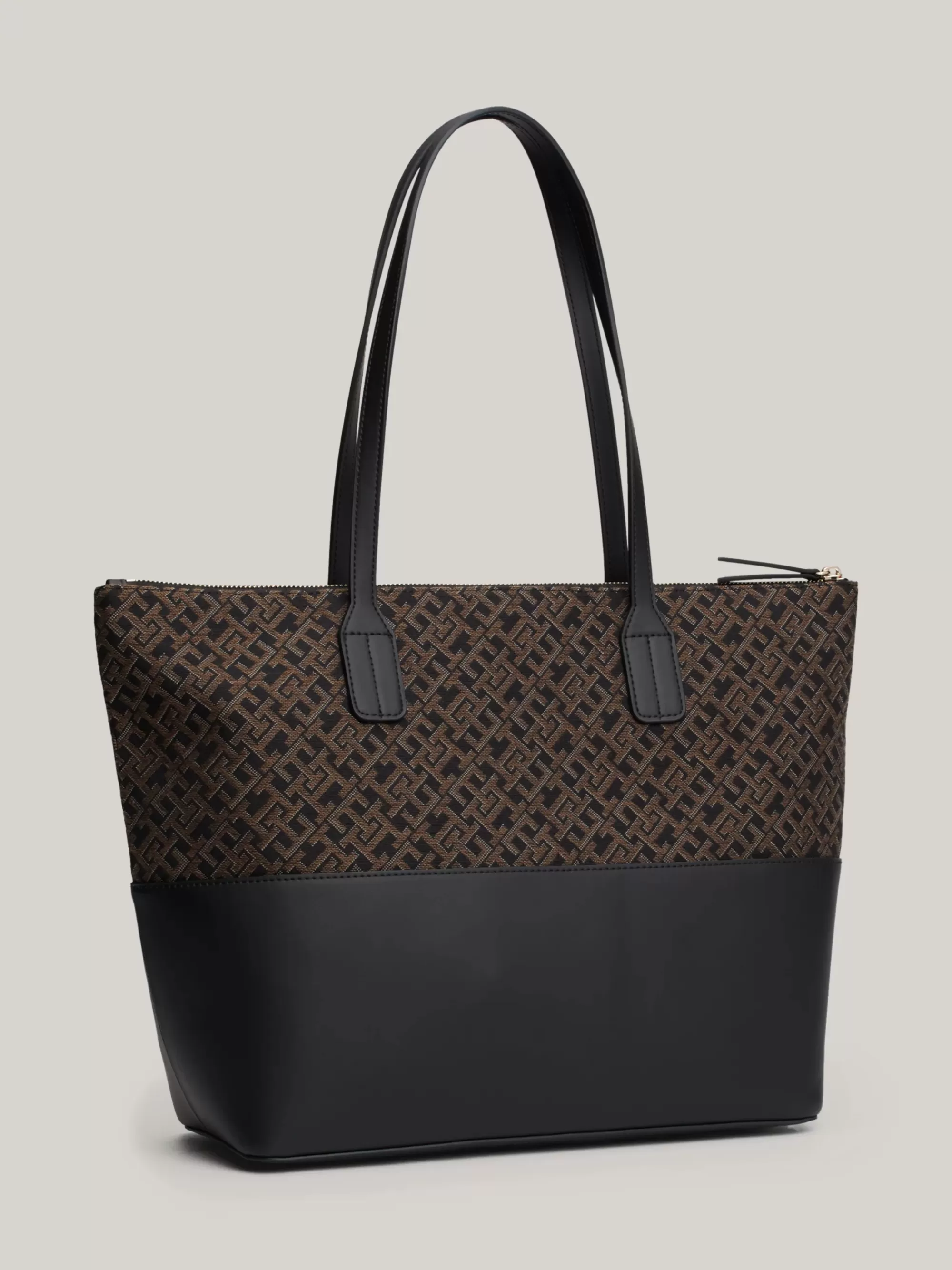 Shoppers*Tommy Hilfiger Jacquard Shopper Met TH-monogram BLACK