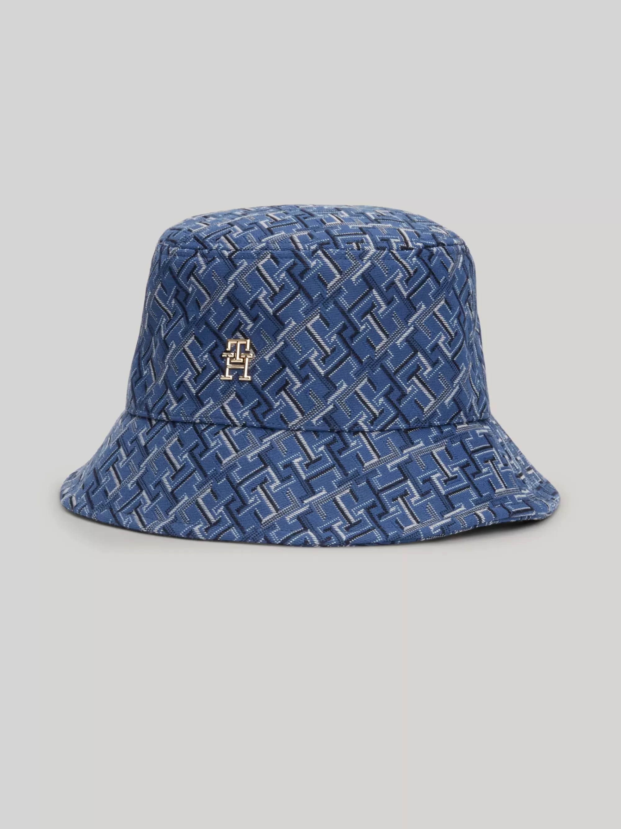 Mutsen & Sjaals*Tommy Hilfiger Jacquard Vissershoed Met TH-monogram FOSSIL BLUE