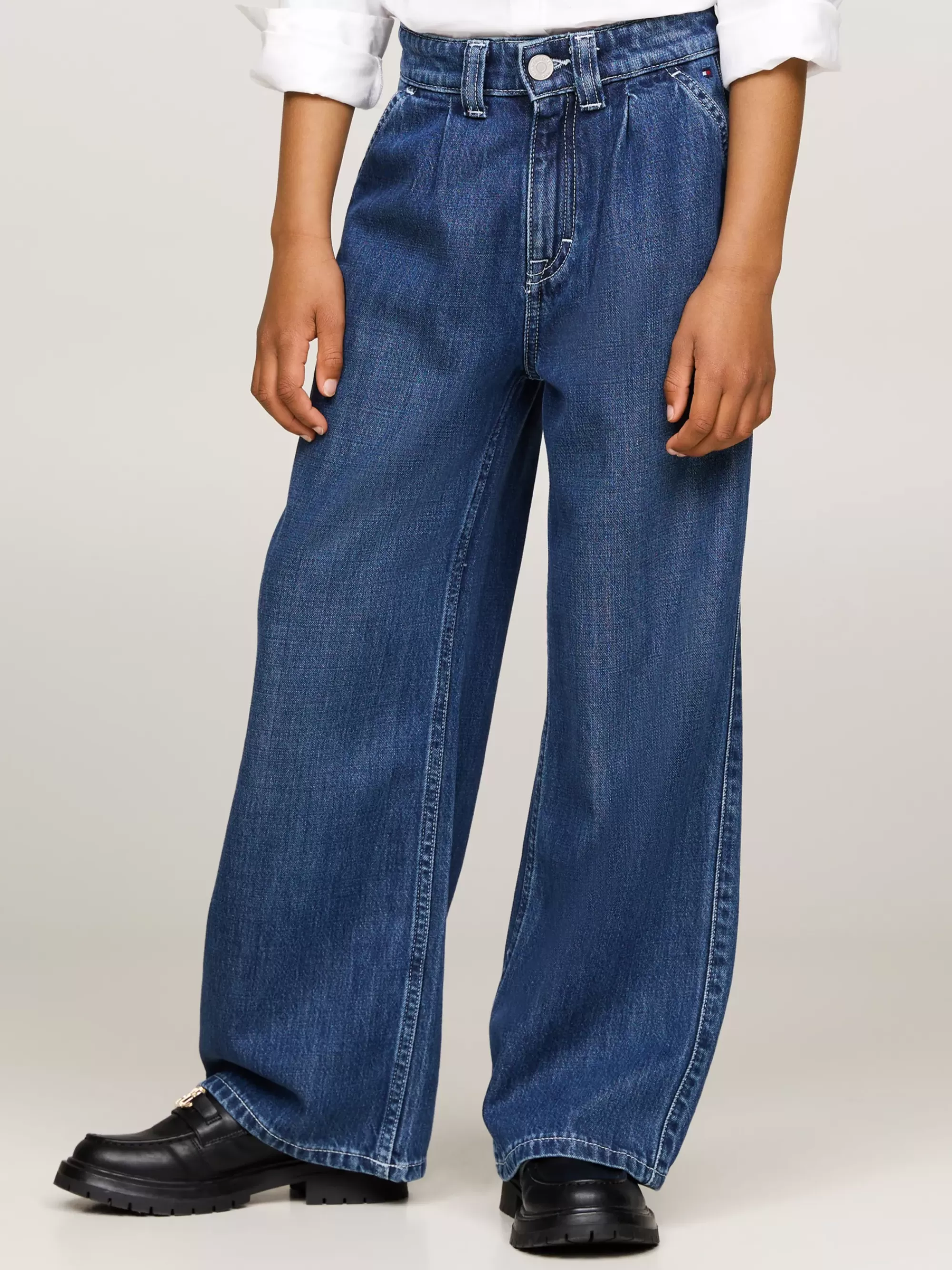 Jeans*Tommy Hilfiger Jeans Met Wijde Fit En Plooitjes DARKUSEDLYOCELL