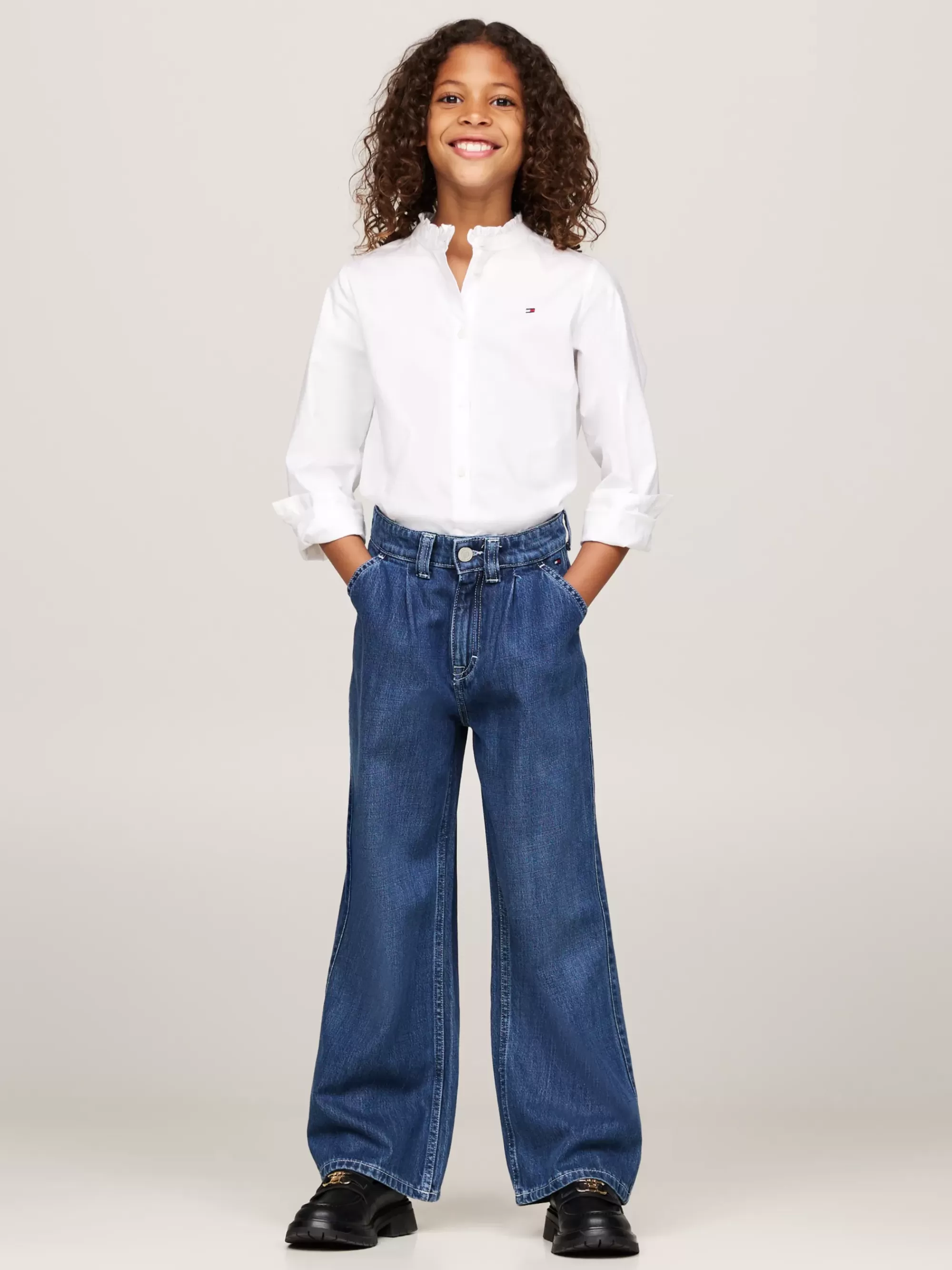 Jeans*Tommy Hilfiger Jeans Met Wijde Fit En Plooitjes DARKUSEDLYOCELL