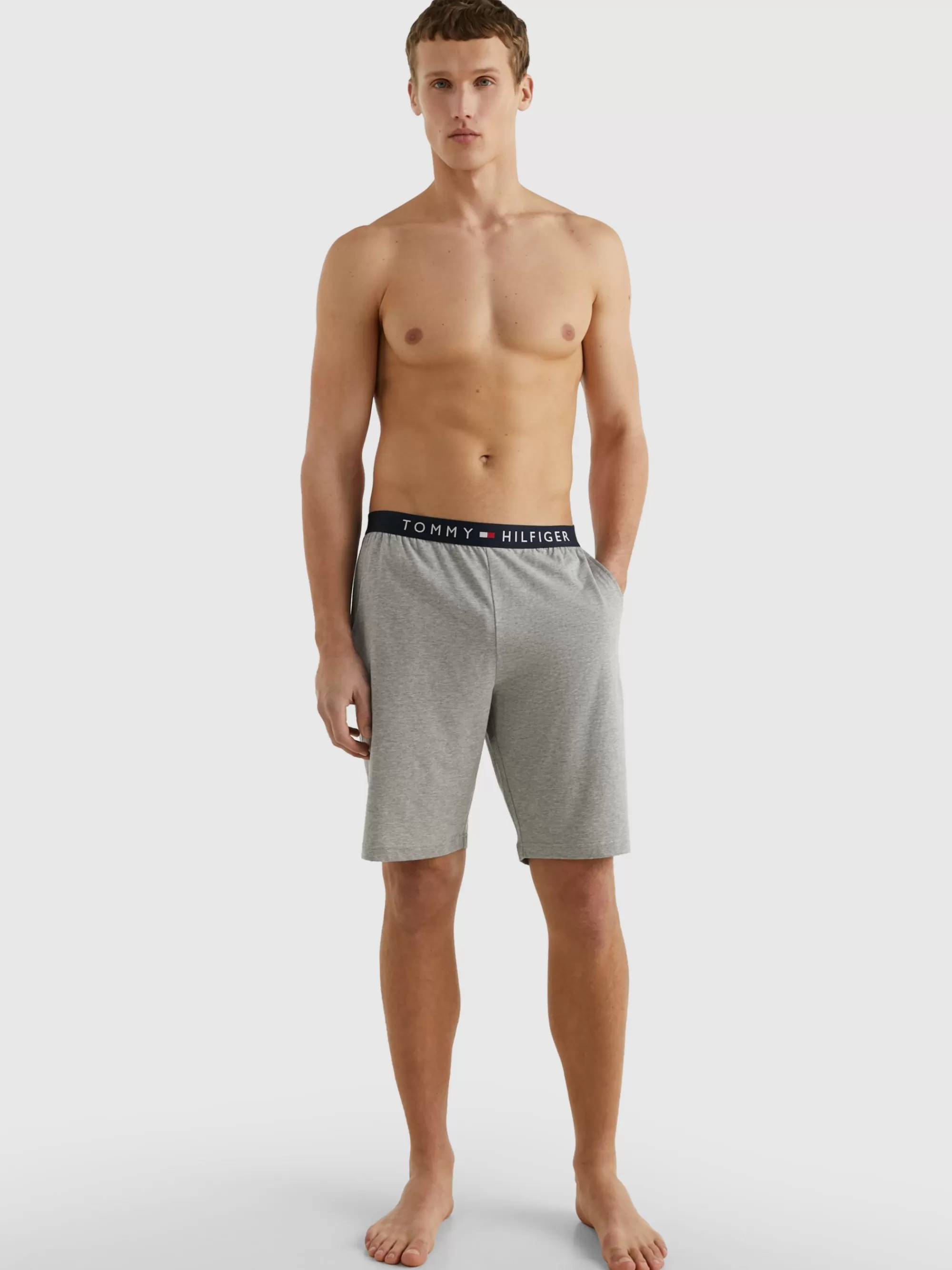 Loungewear*Tommy Hilfiger Jersey Short Met Logo LIGHT GREY HEATHER