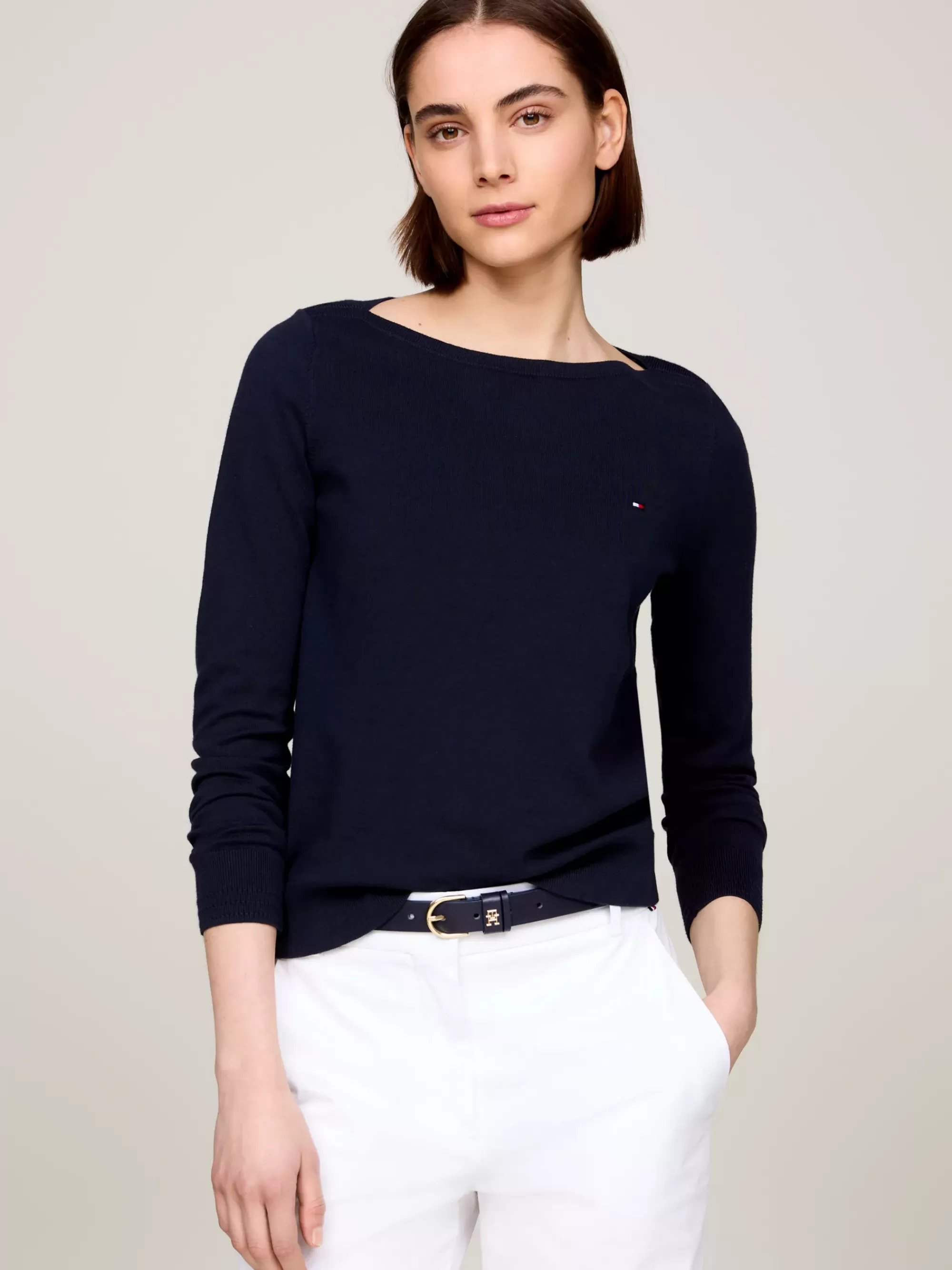 Sweatshirts & Hoodies*Tommy Hilfiger Jersey Sweatshirt Met Boothals DESERT SKY