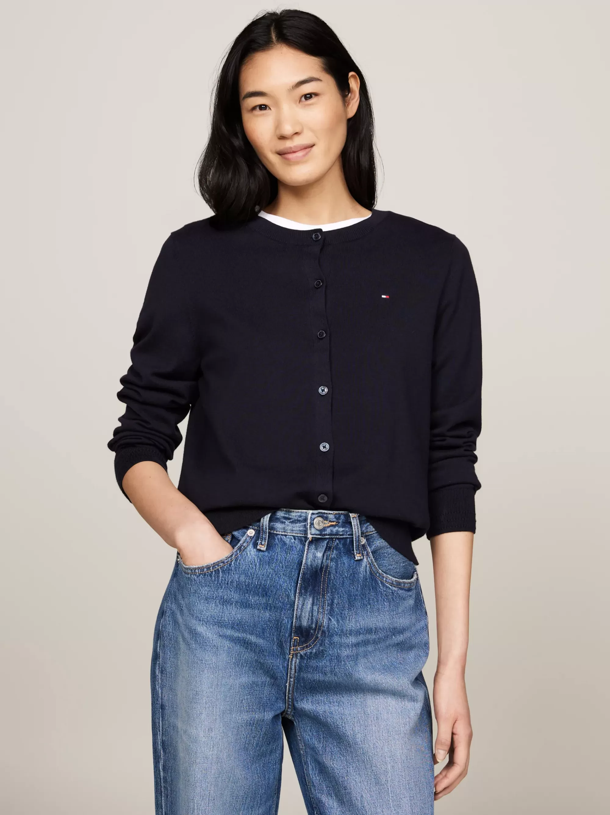 Vesten | Truien & Vesten*Tommy Hilfiger Jersey Vest Met Ronde Hals DESERT SKY