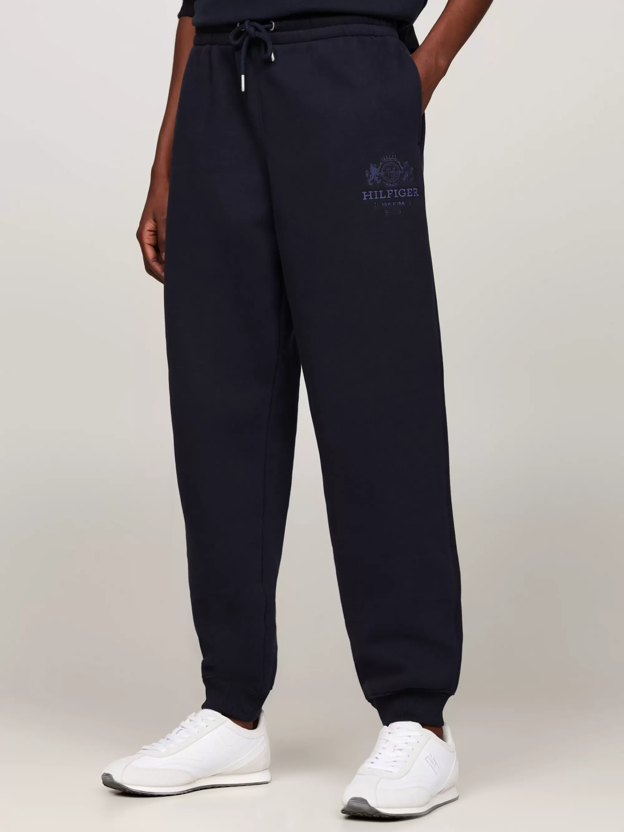 Broeken*Tommy Hilfiger Jogger Met Boorden En Geborduurd Logo DESERT SKY