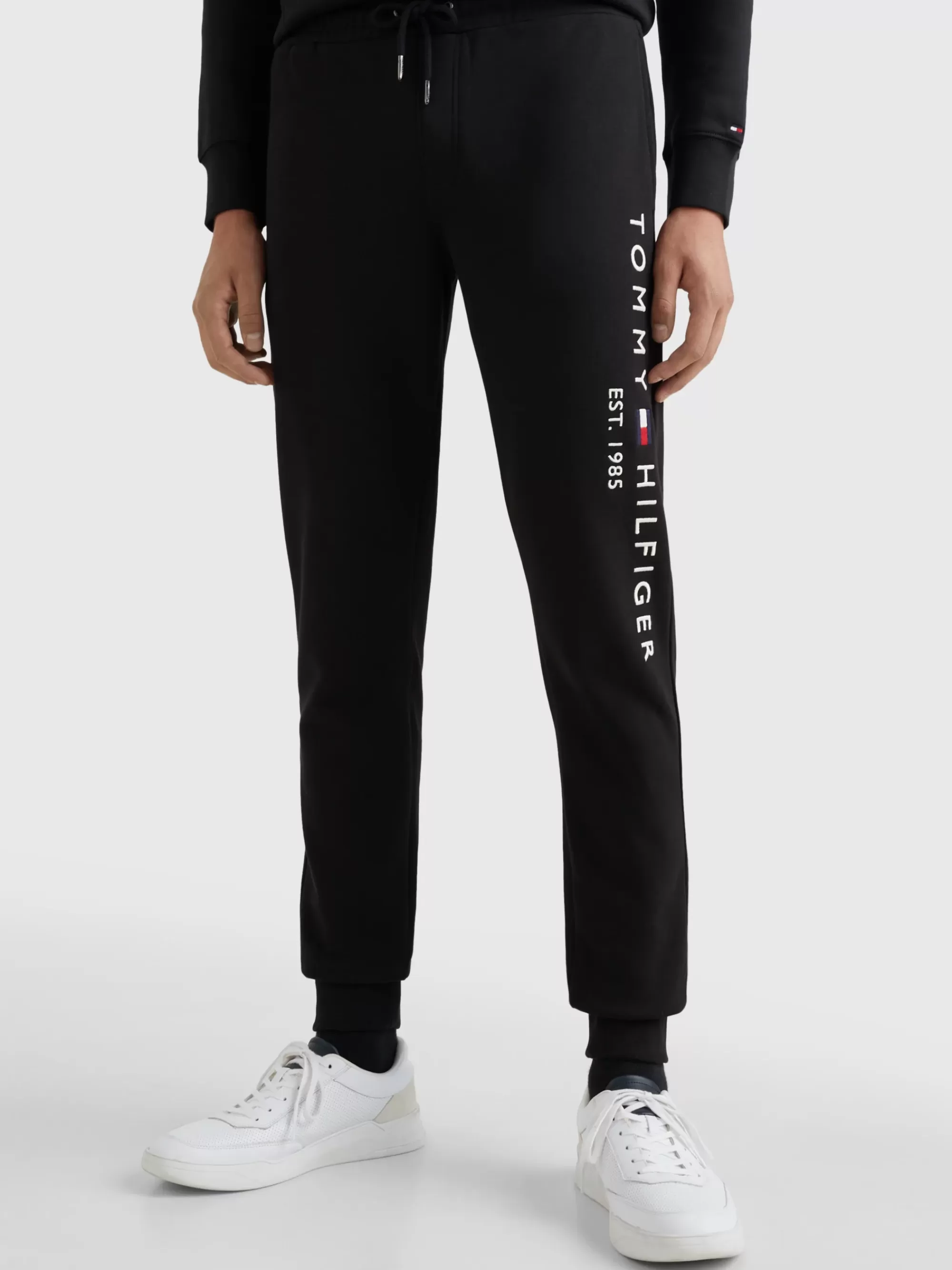 Trainingspak | Broeken*Tommy Hilfiger Jogger Met Boorden En Geborduurd Logo BLACK