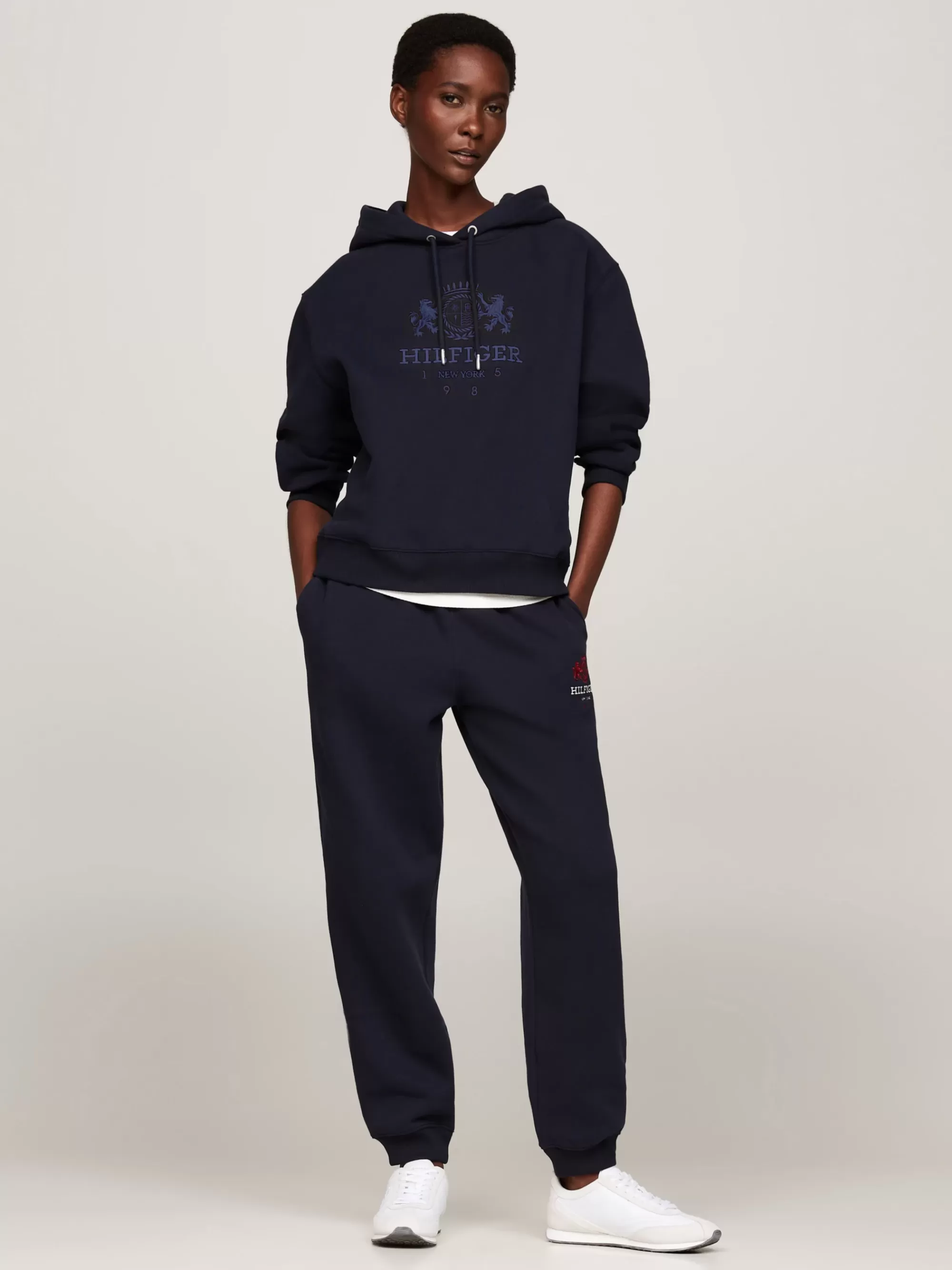 Broeken*Tommy Hilfiger Jogger Met Boorden En Geborduurd Logo DESERT SKY