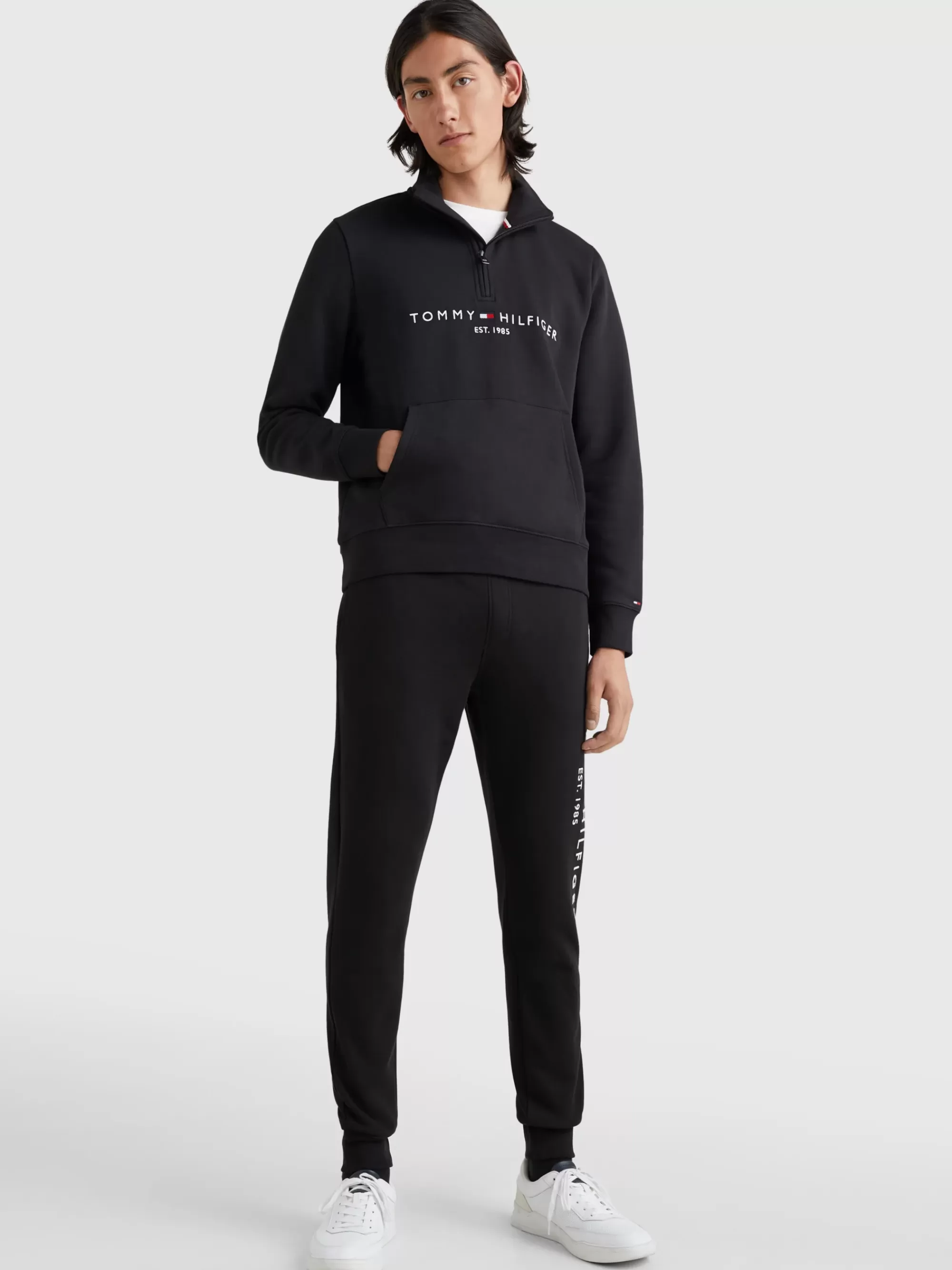 Trainingspak | Broeken*Tommy Hilfiger Jogger Met Boorden En Geborduurd Logo BLACK