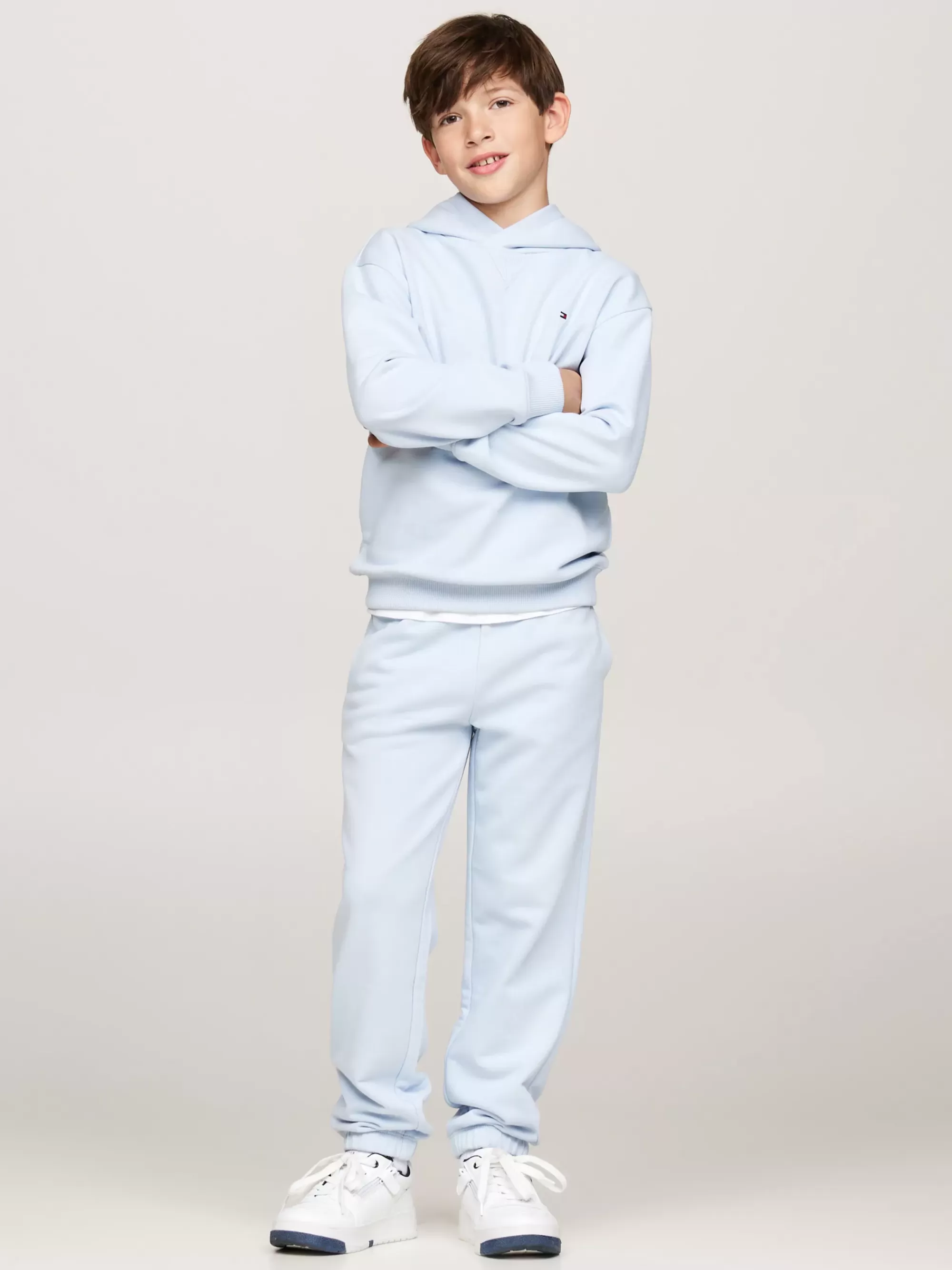 Broeken & Rokken | Broeken & Korte Broeken*Tommy Hilfiger Jogger Met Boorden En Geborduurde Vlag BREEZY BLUE